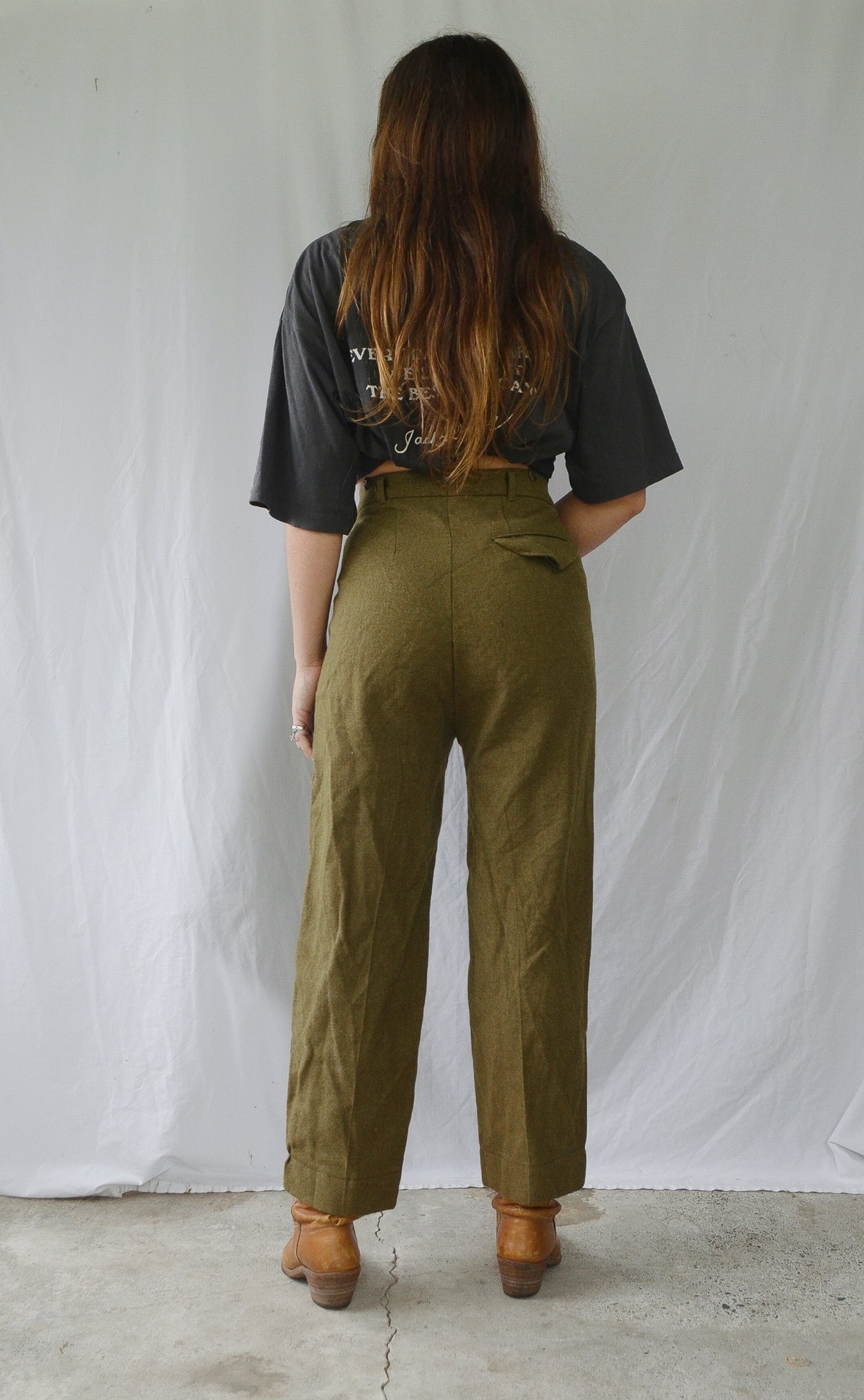 Vintage 1980s Wool Army Pants