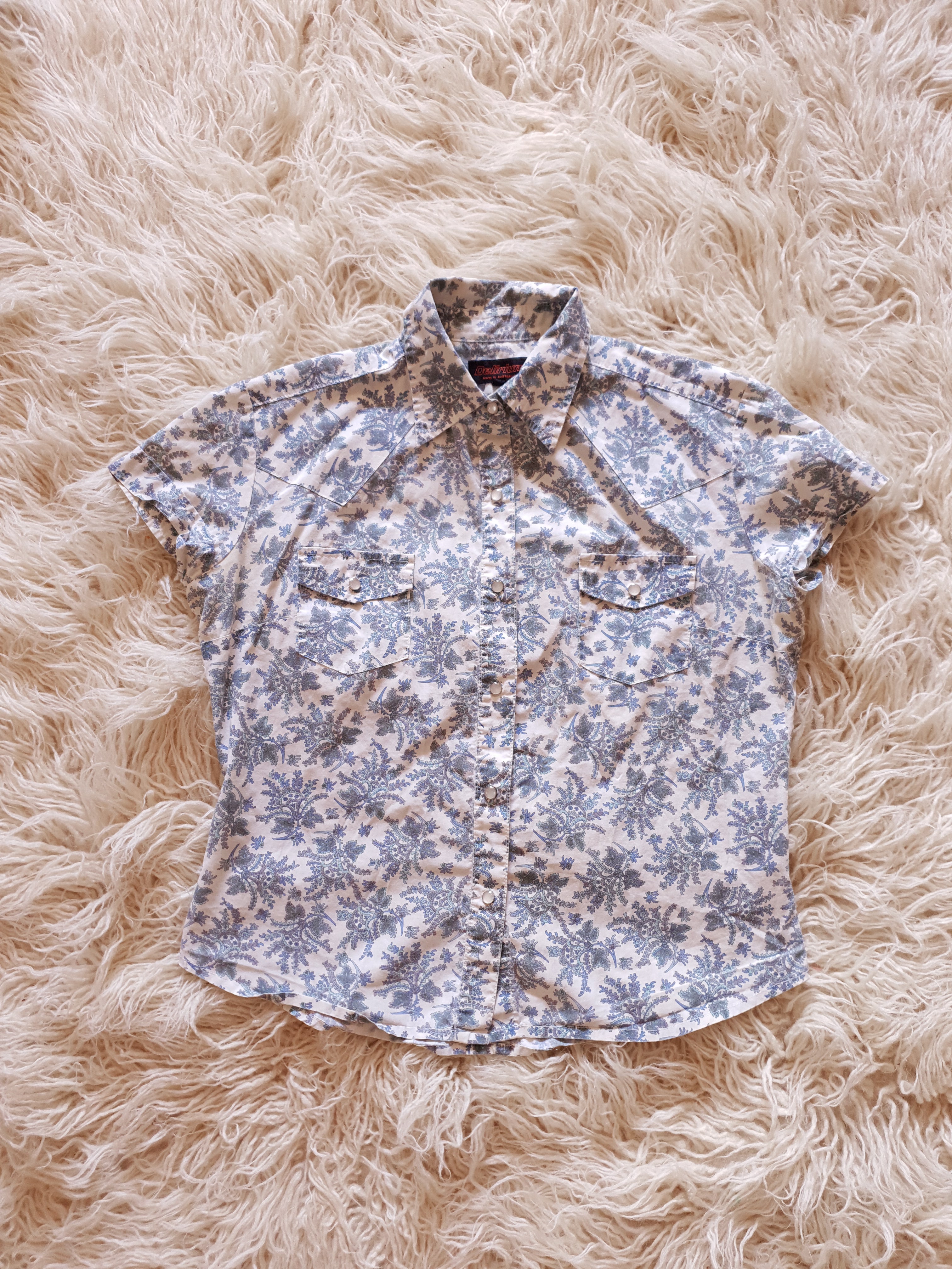 Vintage Paisley Pearl Snap Western Shirt