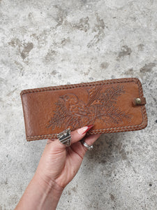 Vintage Tooled Fairy Wren Purse