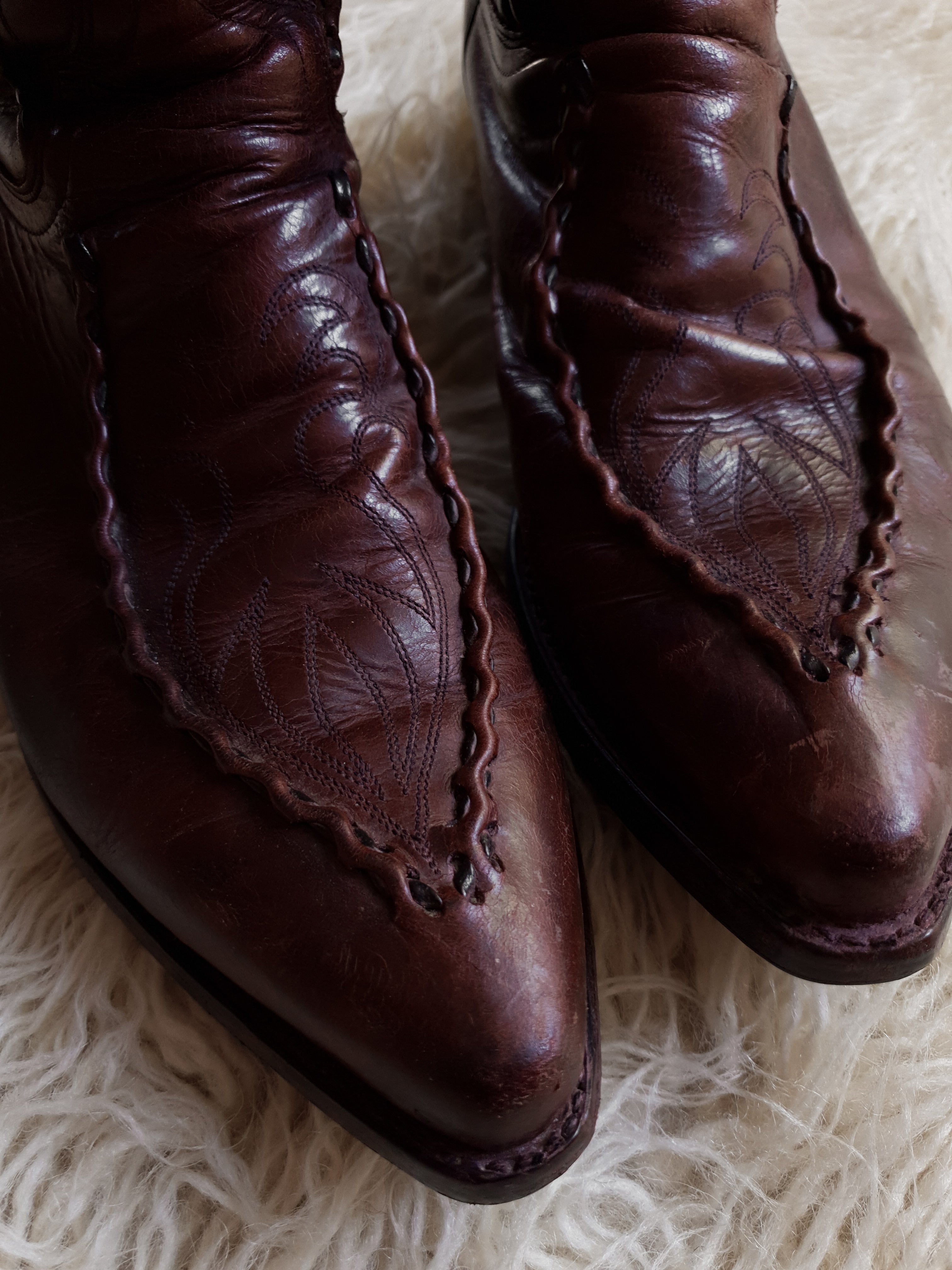 Vintage Dan Post Leather Cowboy Boots