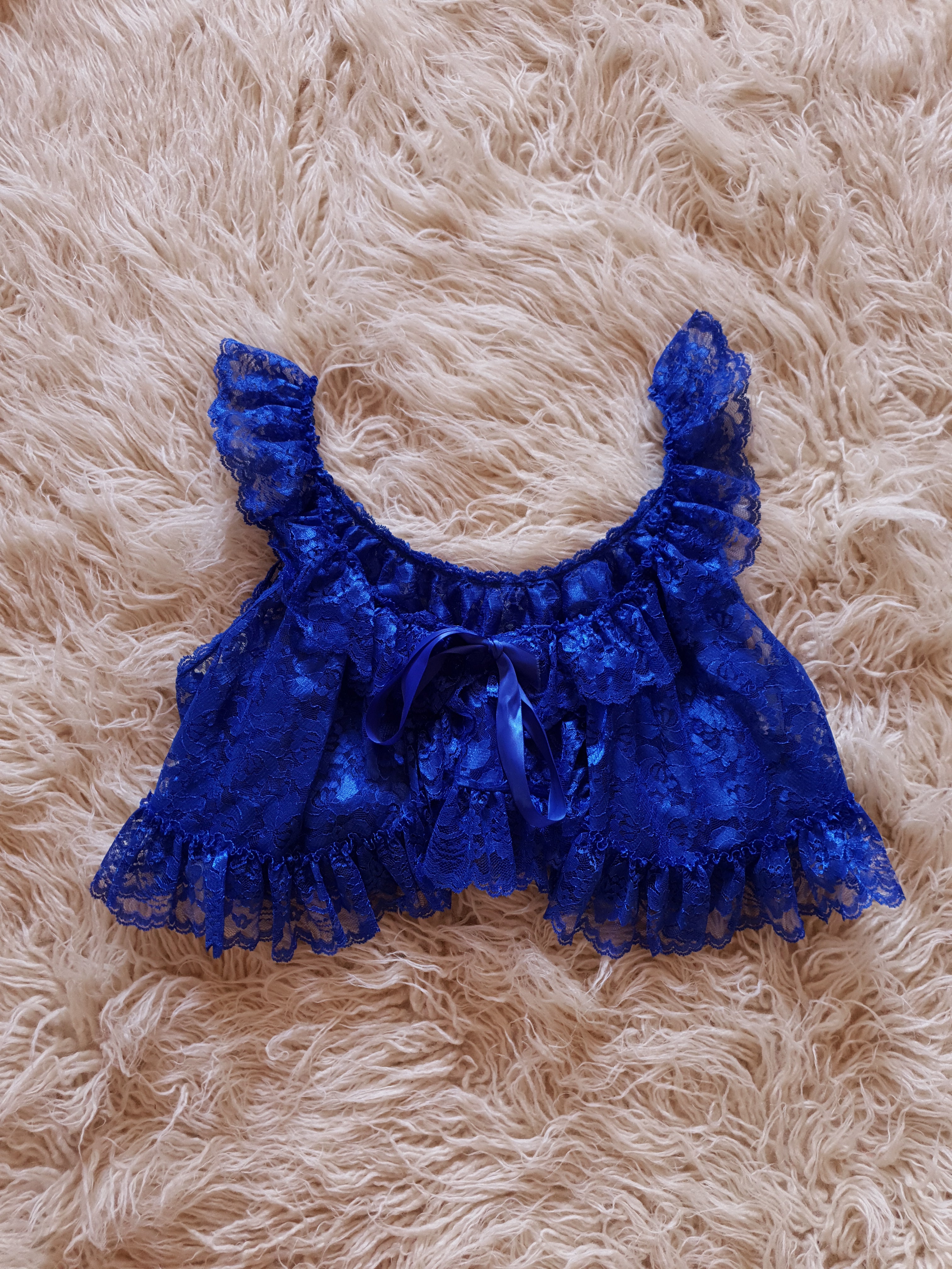 Vintage 1980s 'Shirley of Hollywood' Lace Top