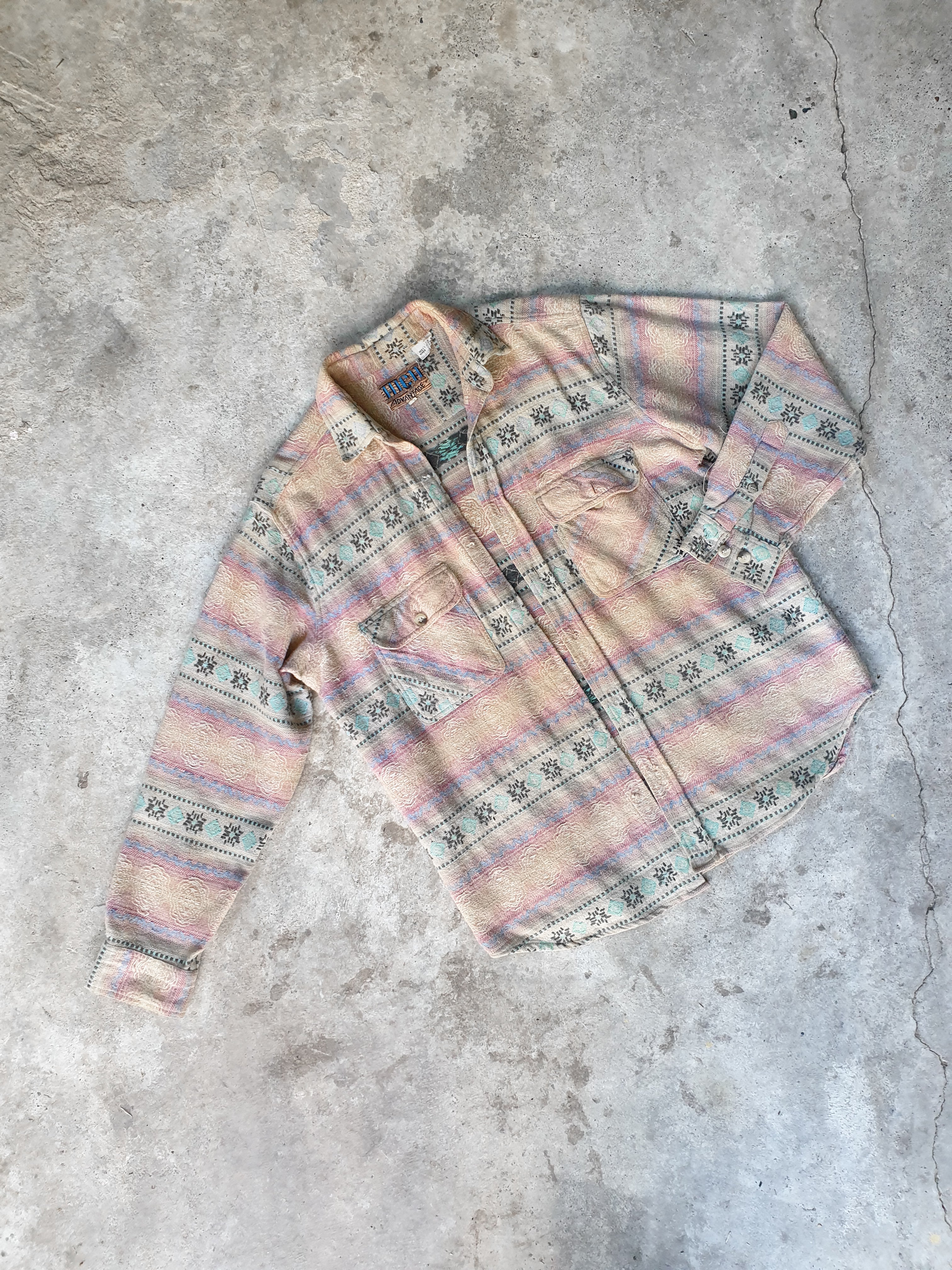 Vintage Woven Aztec Button Down