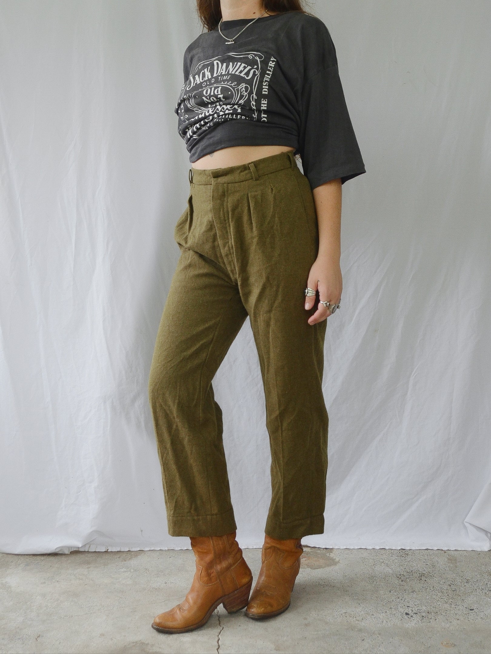 Vintage 1980s Wool Army Pants