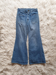 Vintage 1970s 'Colonials' Denim Studded Flare Jeans