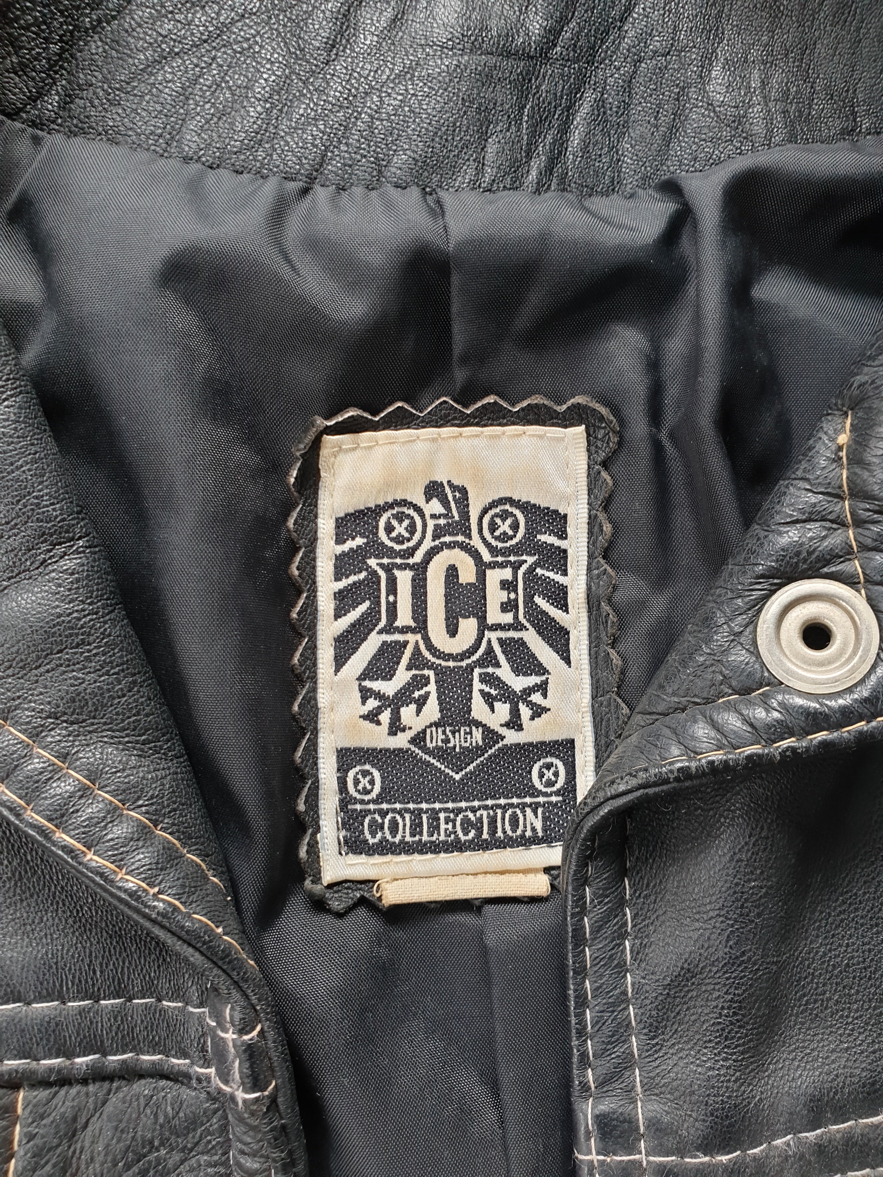 Vintage 90s Cropped Leather Trucker Jacket