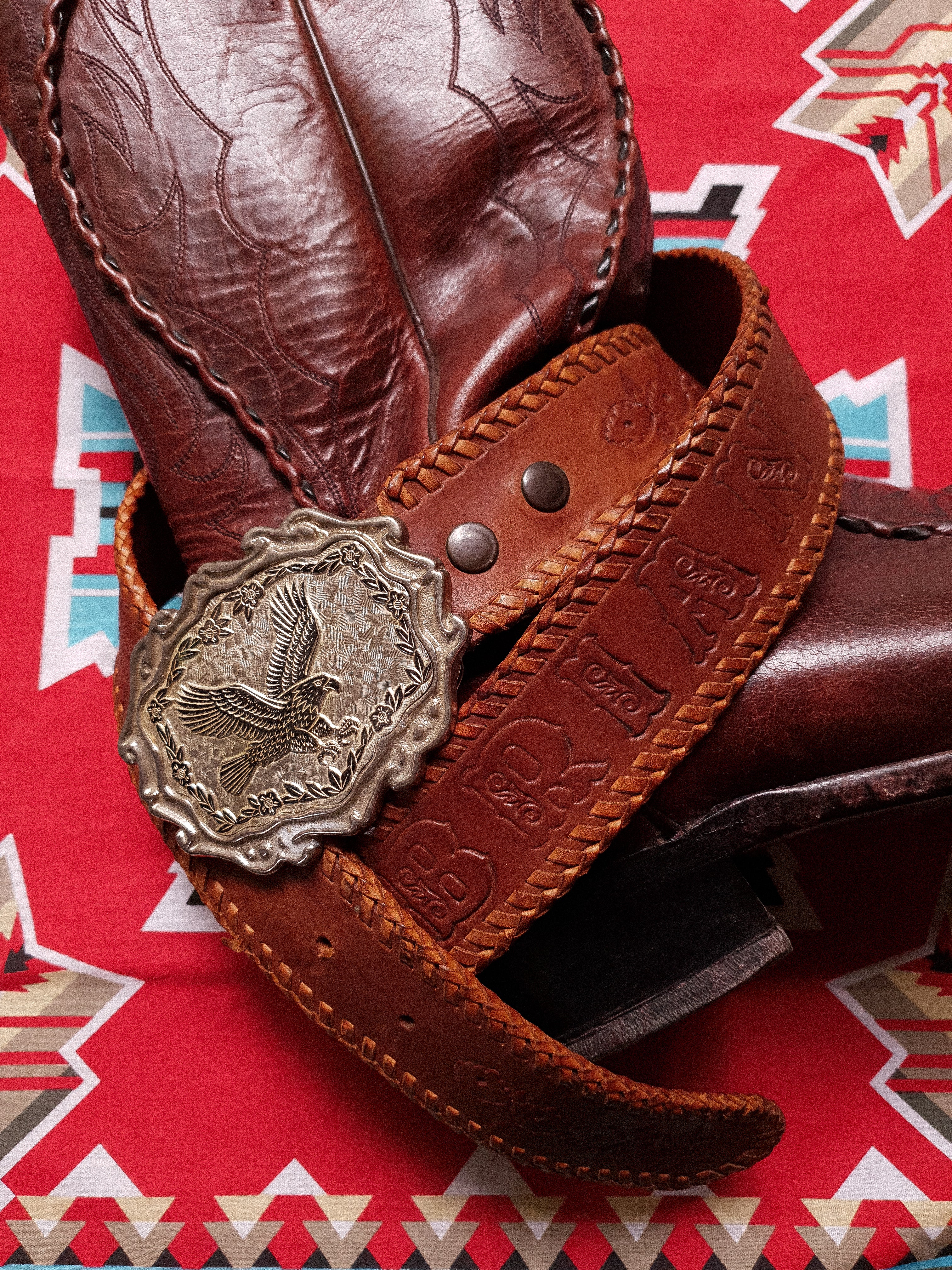 Leather Stamped Name 'Brian' Belt