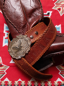 Leather Stamped Name 'Brian' Belt