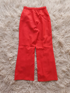Vintage 1970s Coral Plait Waist Flares