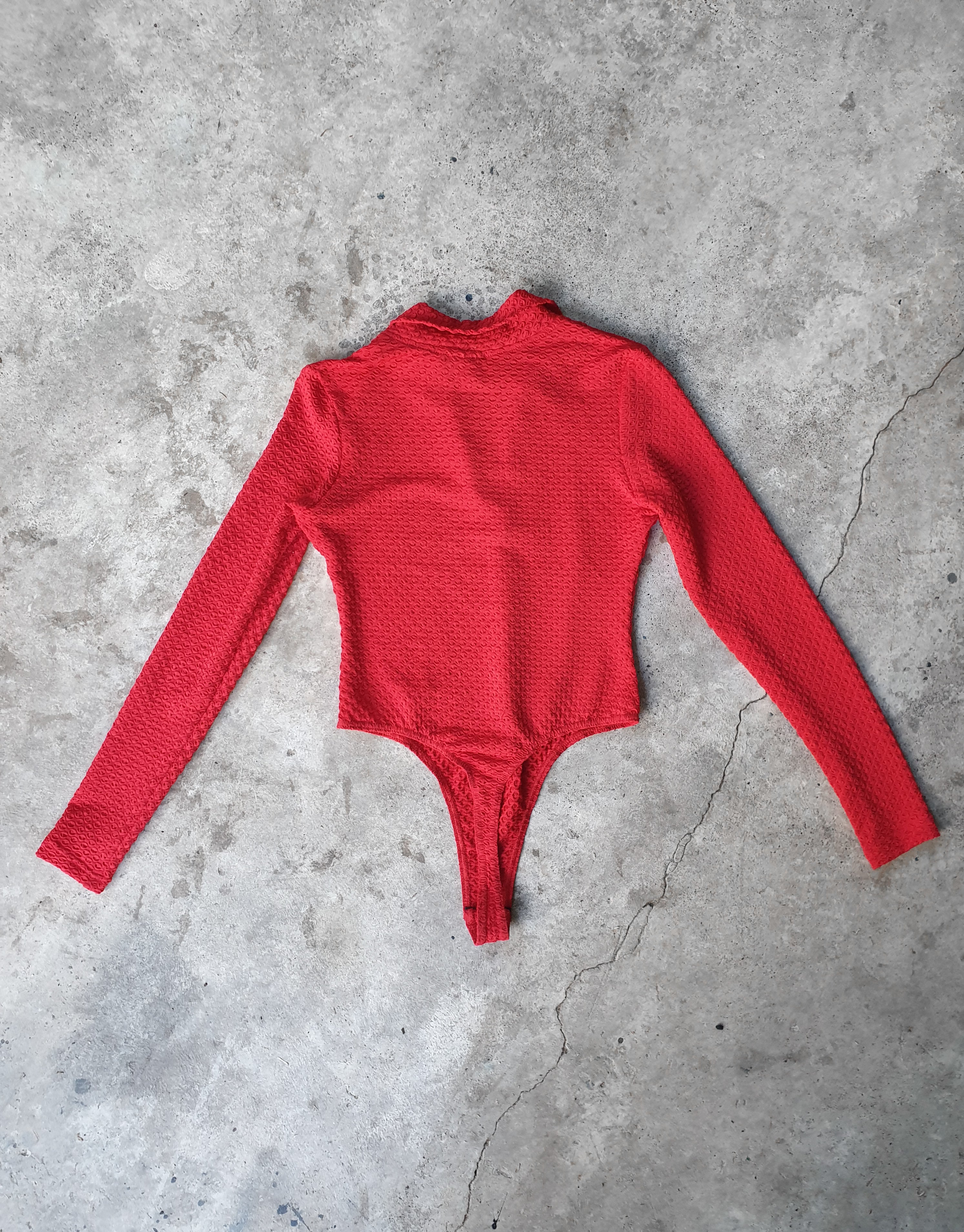 Vintage 80s/90s Cherry Red Thong Bodysuit