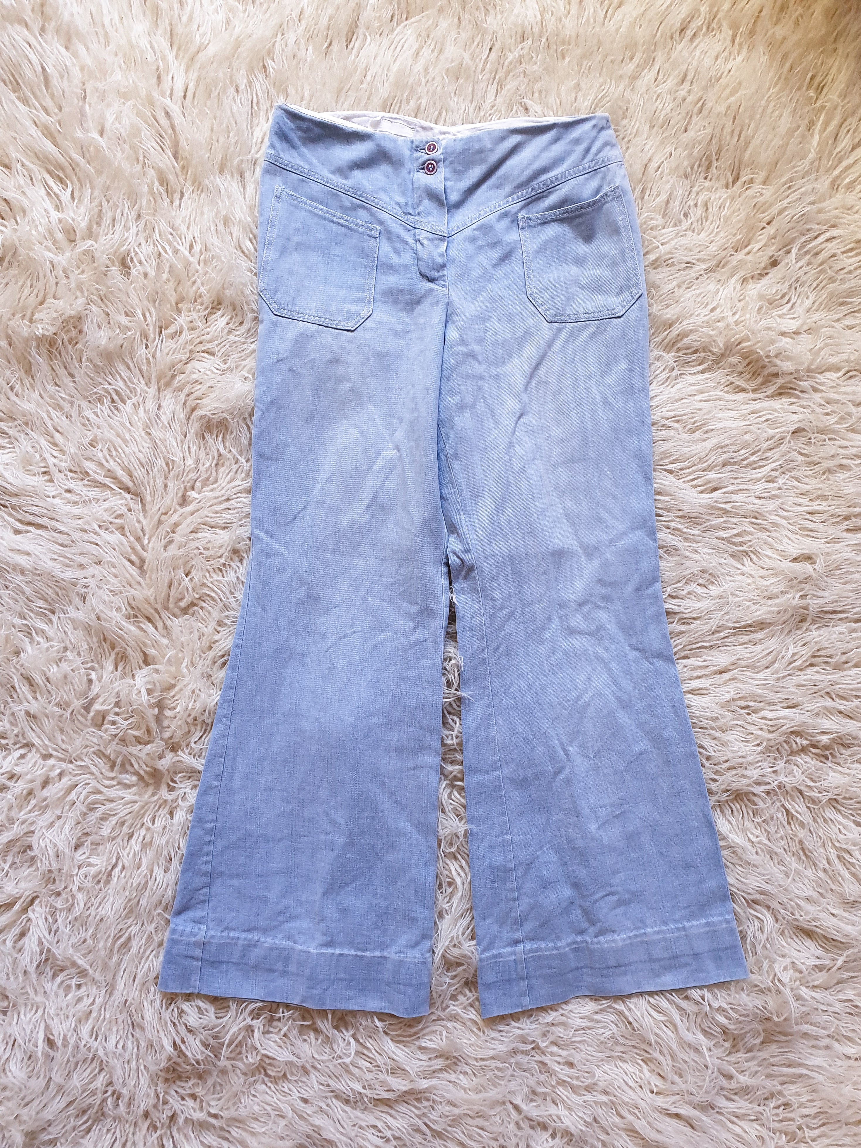 Vintage Light Blue 70s/80s Denim Flares