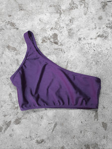 Vintage 1990s Deep Purple  One Shulder Bikini Top