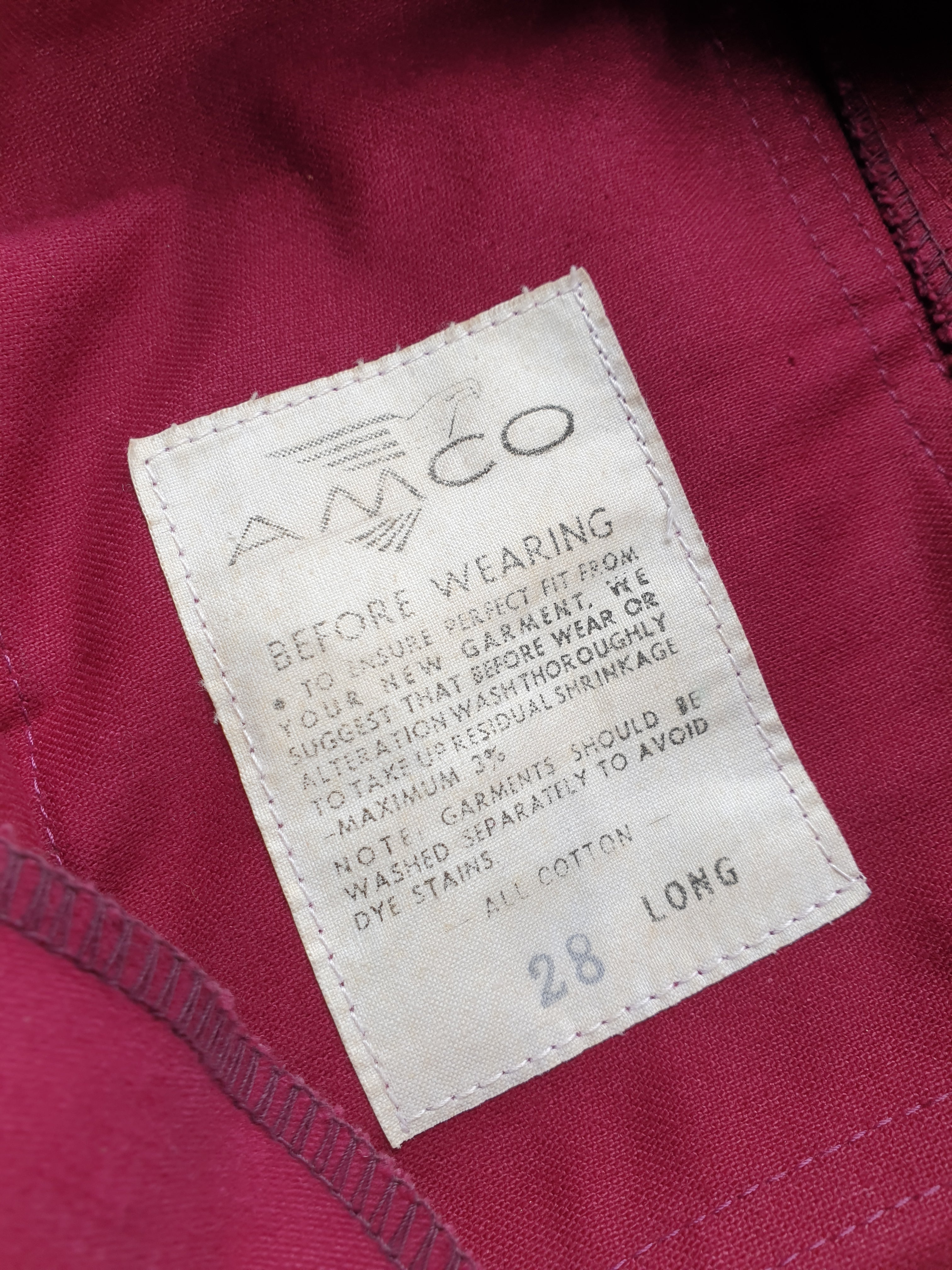 Vintage 70s Plum 'Amco' Flare Jeans