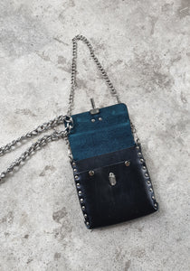 Studded Leather & Chain Bag