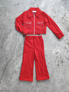 Red kids suit