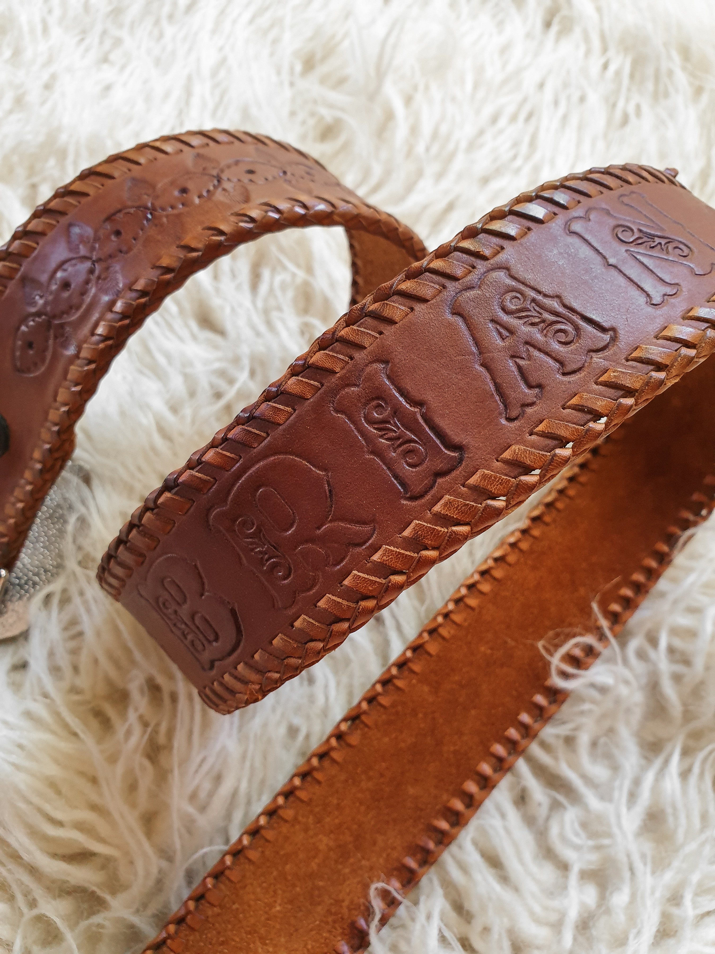 Leather Stamped Name 'Brian' Belt