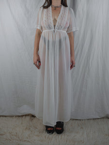 Vintage 1980s Sheer Peignoir