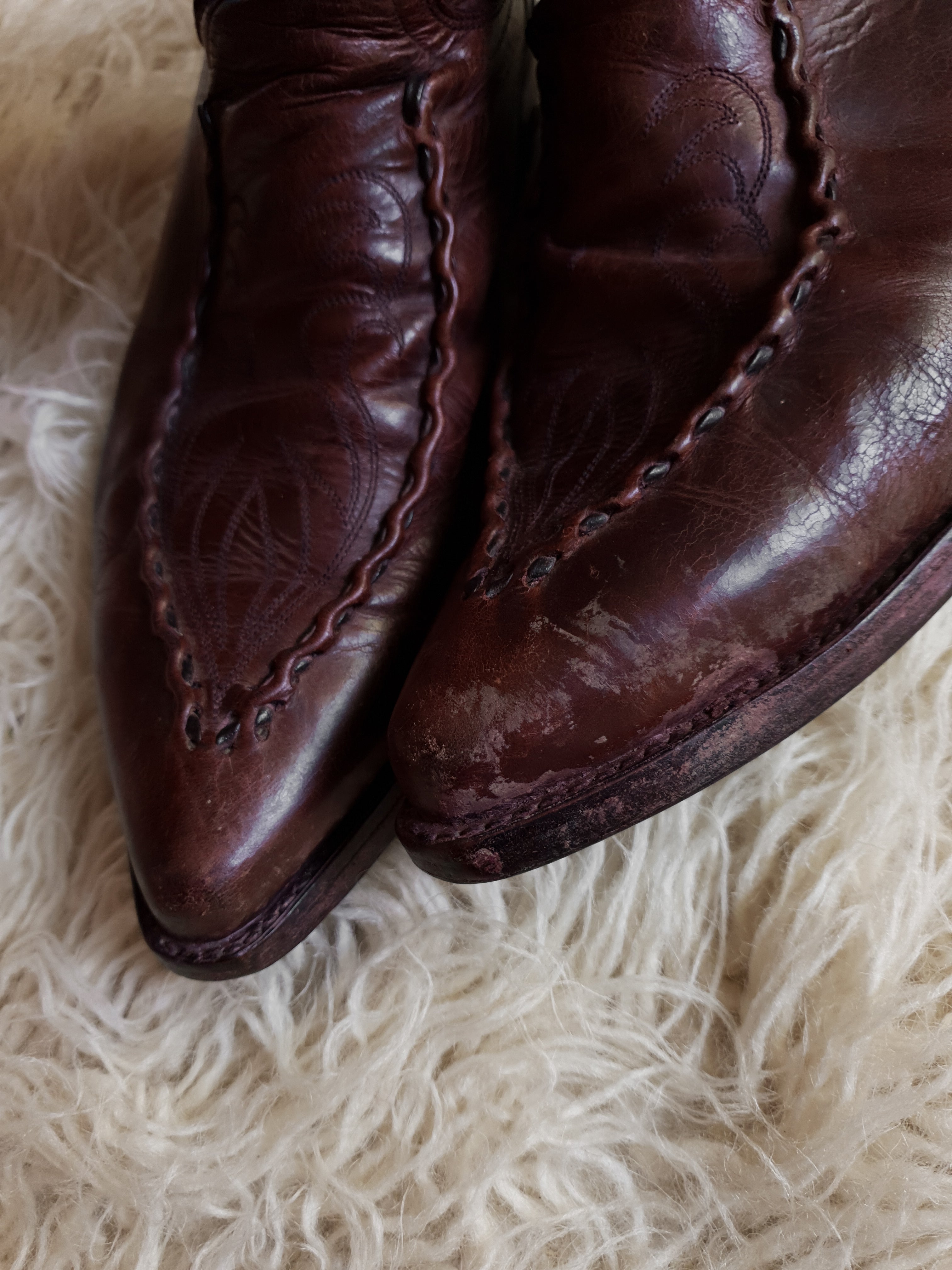 Vintage Dan Post Leather Cowboy Boots