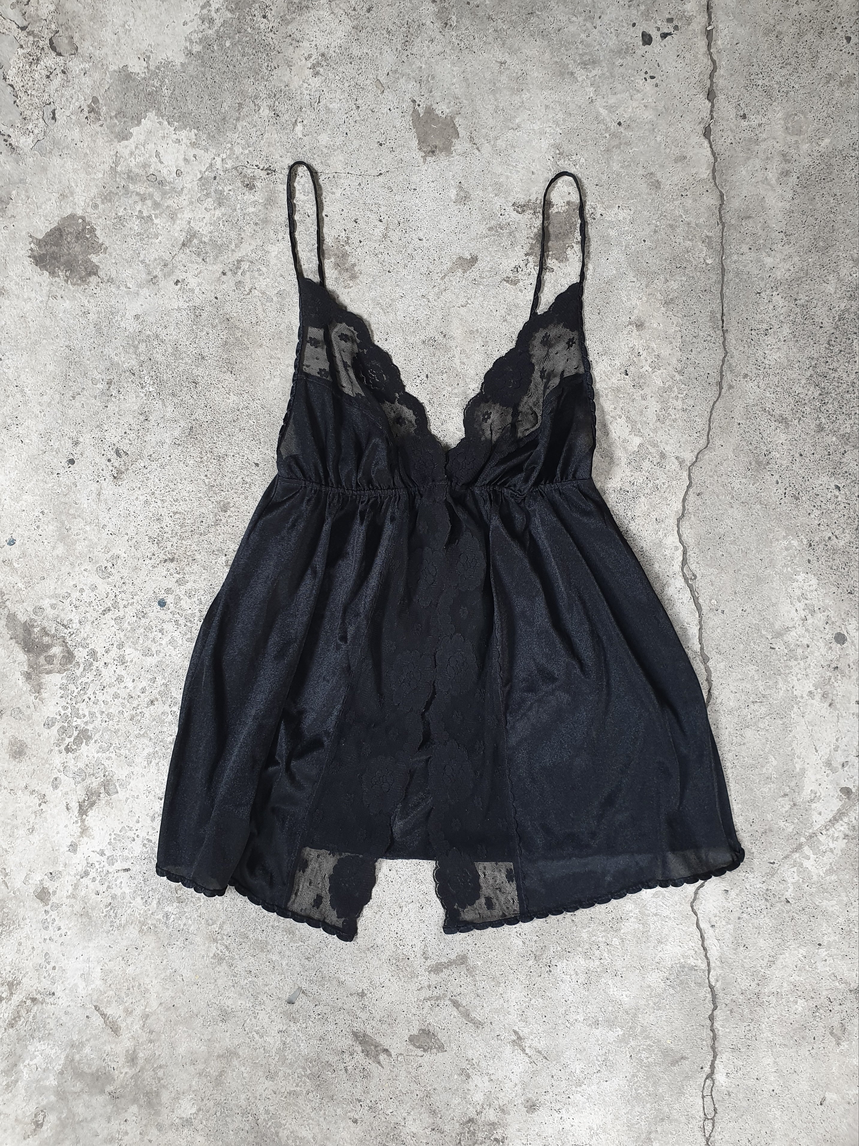 Vintage 1990s Black Slip Top