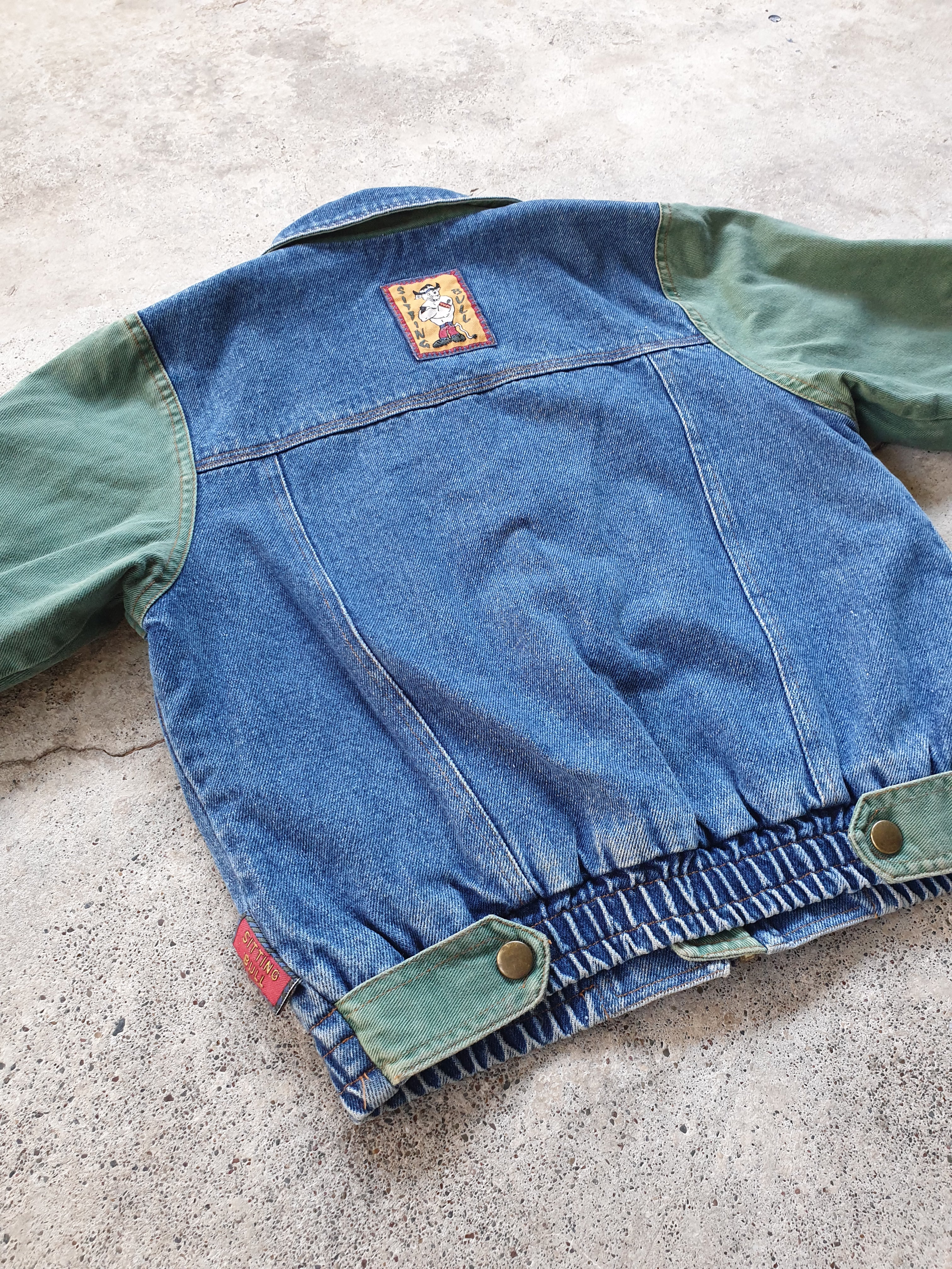 Vintage 90s Kids Denim Bomber Jacket