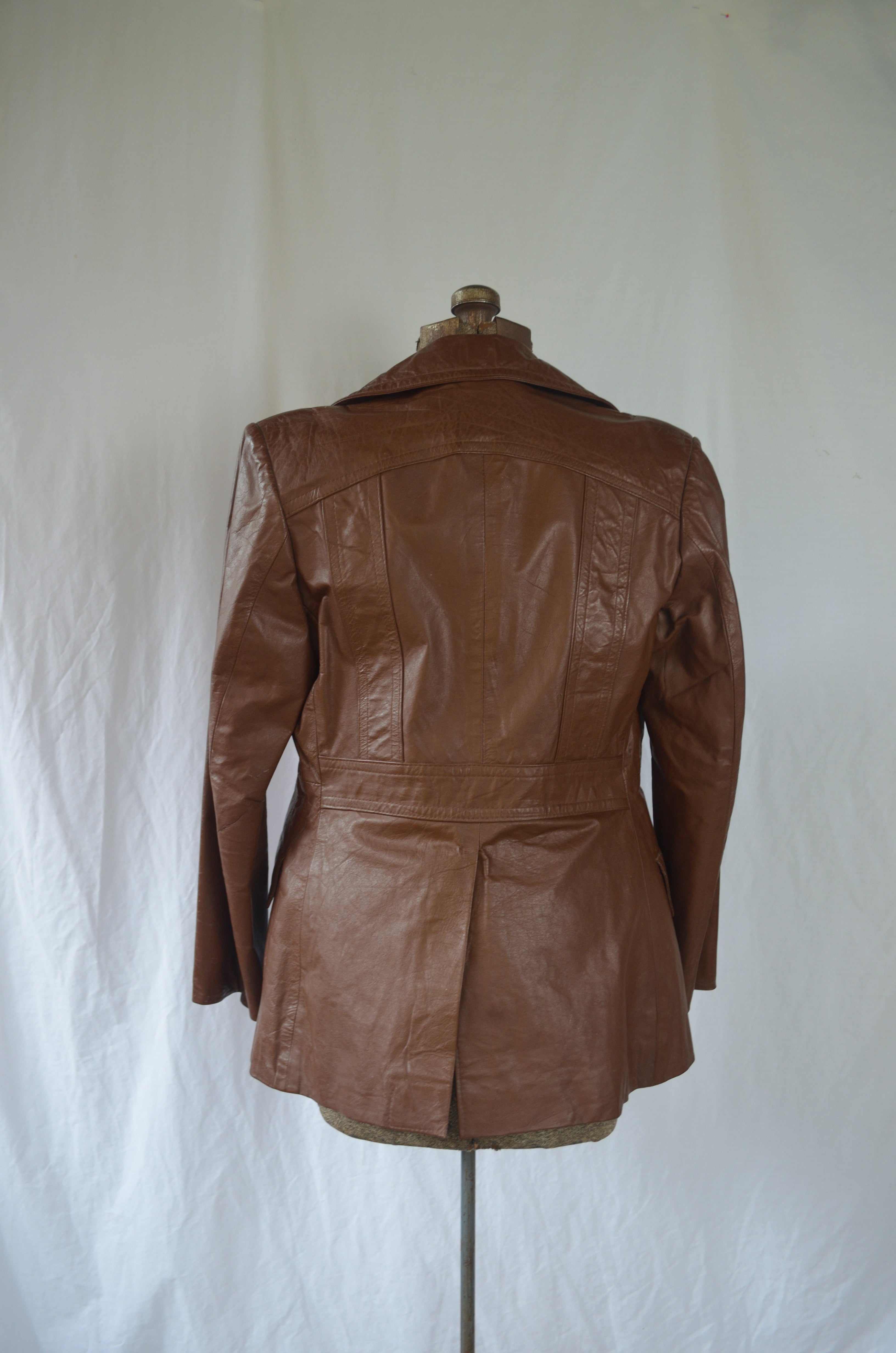 Vintage 70s Leather Brown Jacket