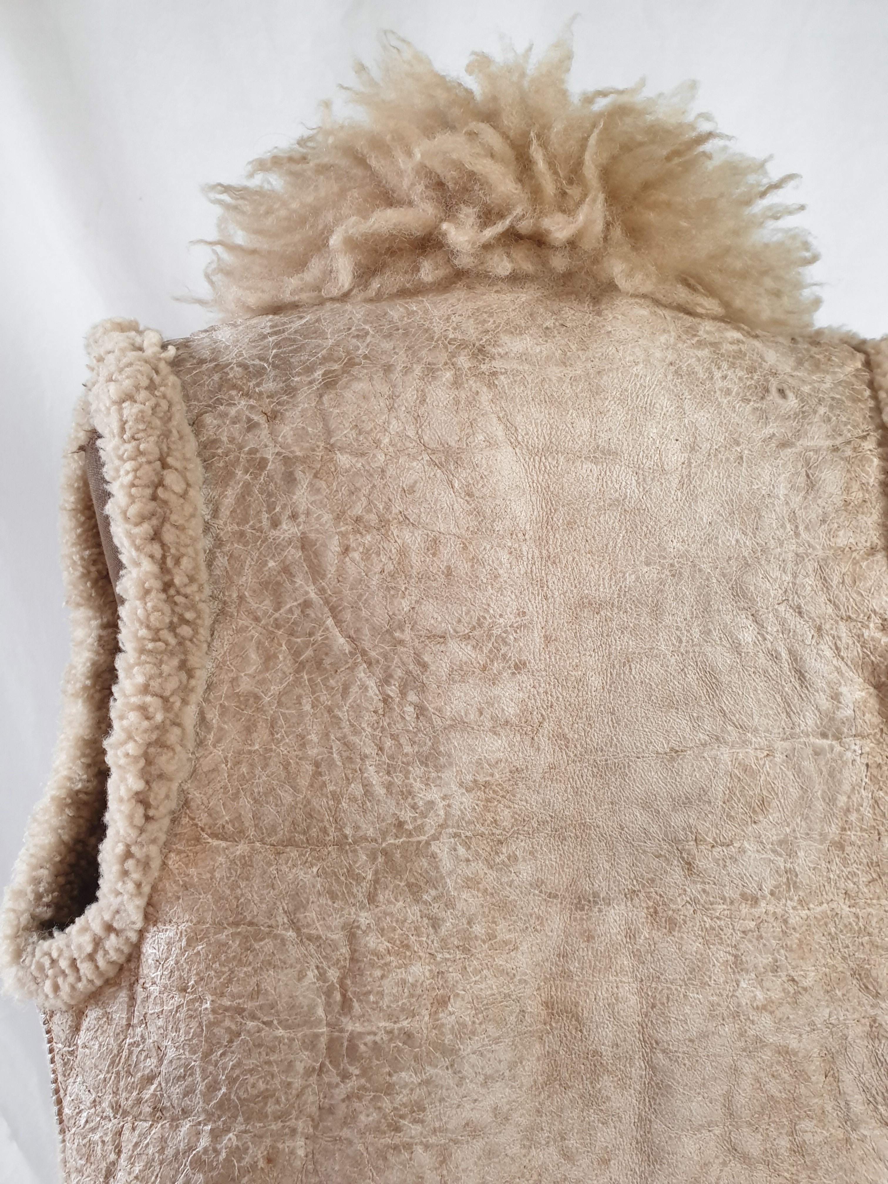 Vintage Leather & Shearling Vest