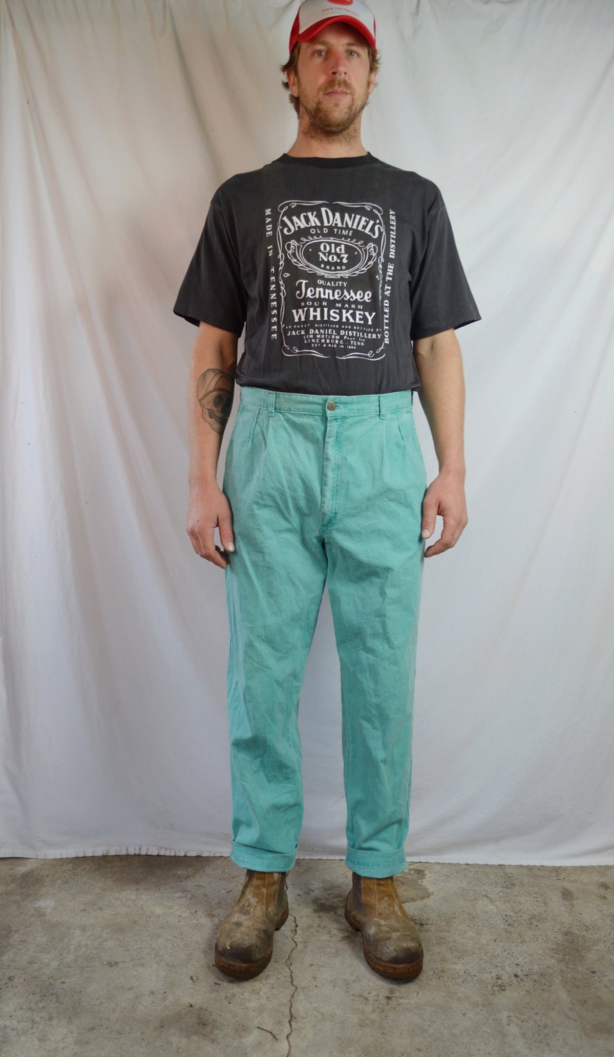 Vintage 80s Turquoise 'Amco' Jeans