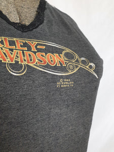 Vintage 86' Harley Davidson 3D Emblem Lace Tee