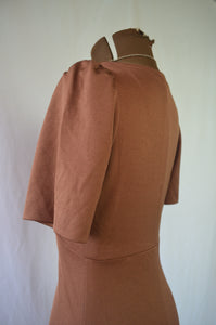 Vintage 70s Brown Maxi Dress