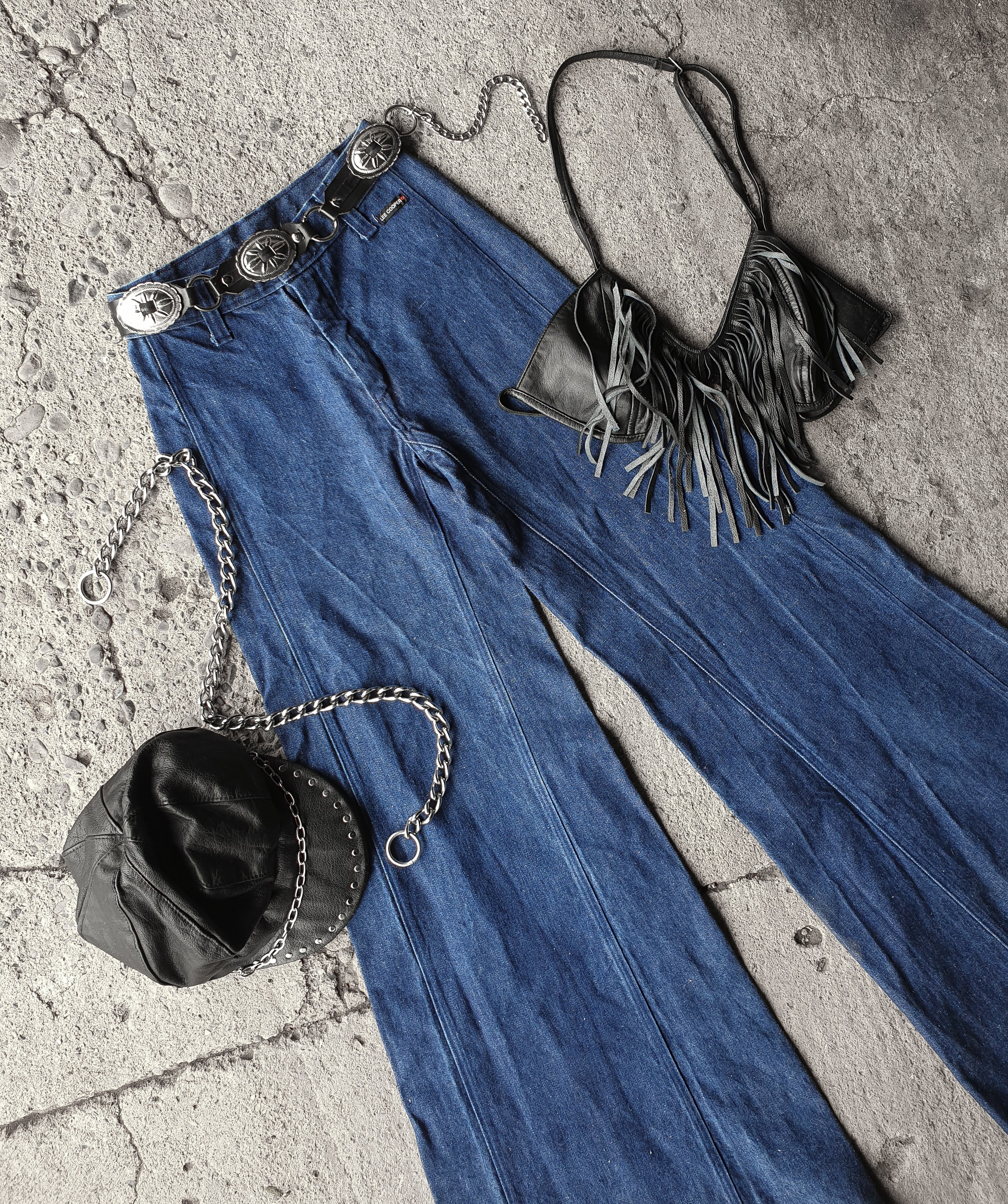 Vintage 1970s Lee Cooper Super Flare Denim Jeans
