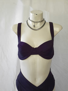 Vintage 1980s/90s Deep Purple Structured Bikini Set