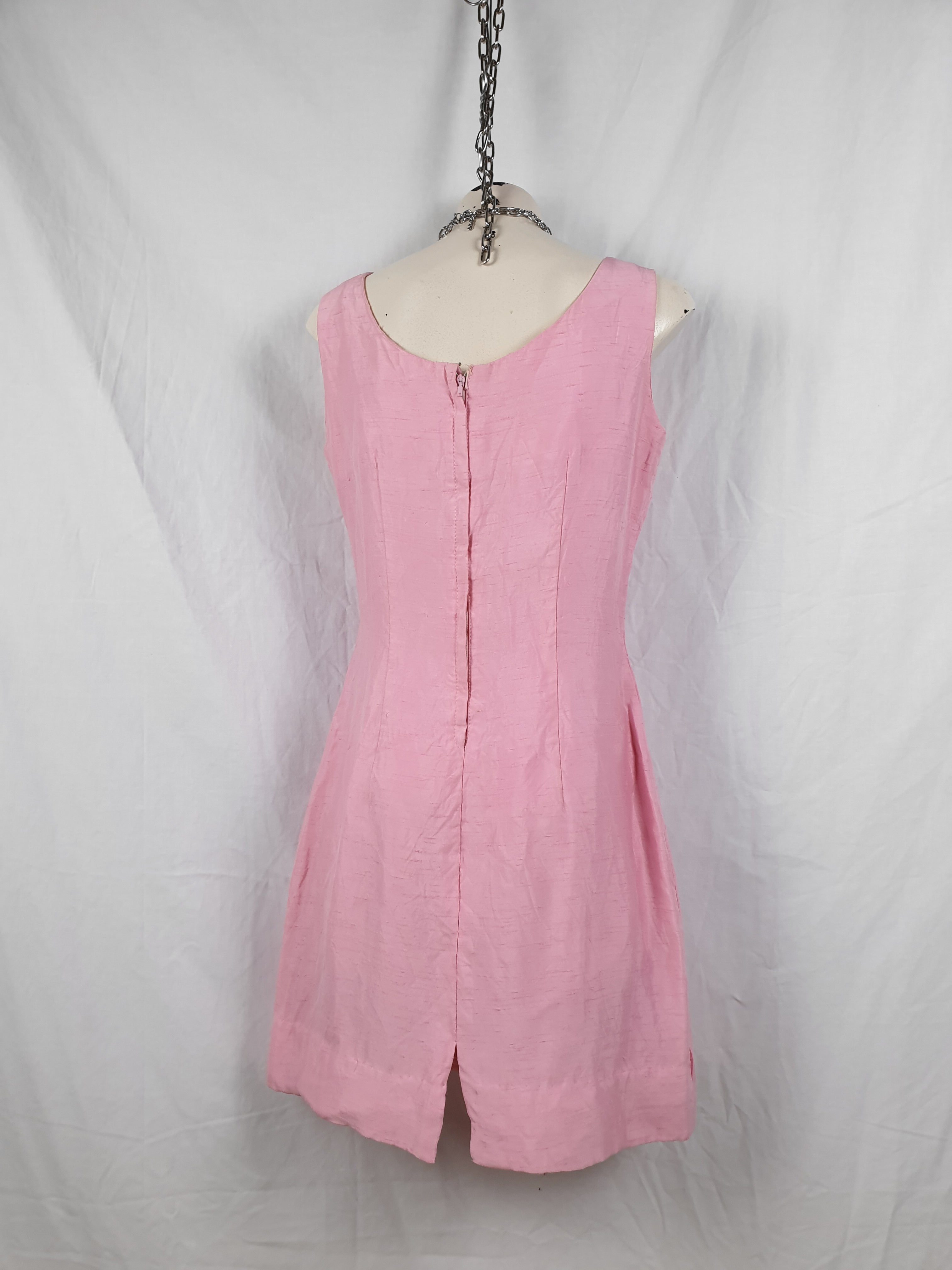 Vintage 1960s/70s Pink Lace Bodice Mini Dress