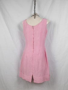 Vintage 1960s/70s Pink Lace Bodice Mini Dress