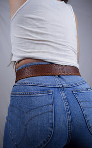 Leather Stamped Name 'Brian' Belt