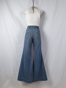 Vintage 1970s 'Colonials' Denim Studded Flare Jeans