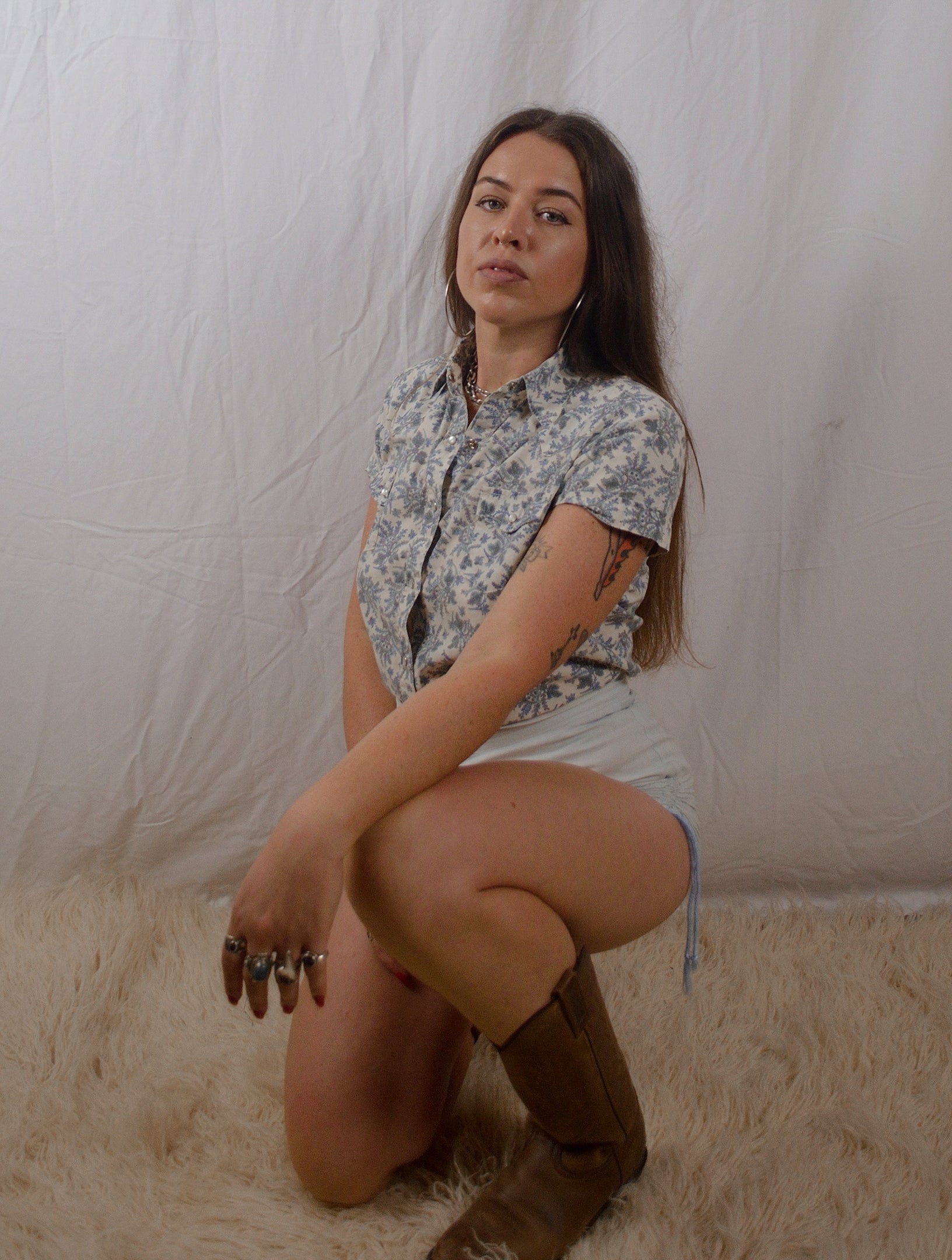Vintage Paisley Pearl Snap Western Shirt
