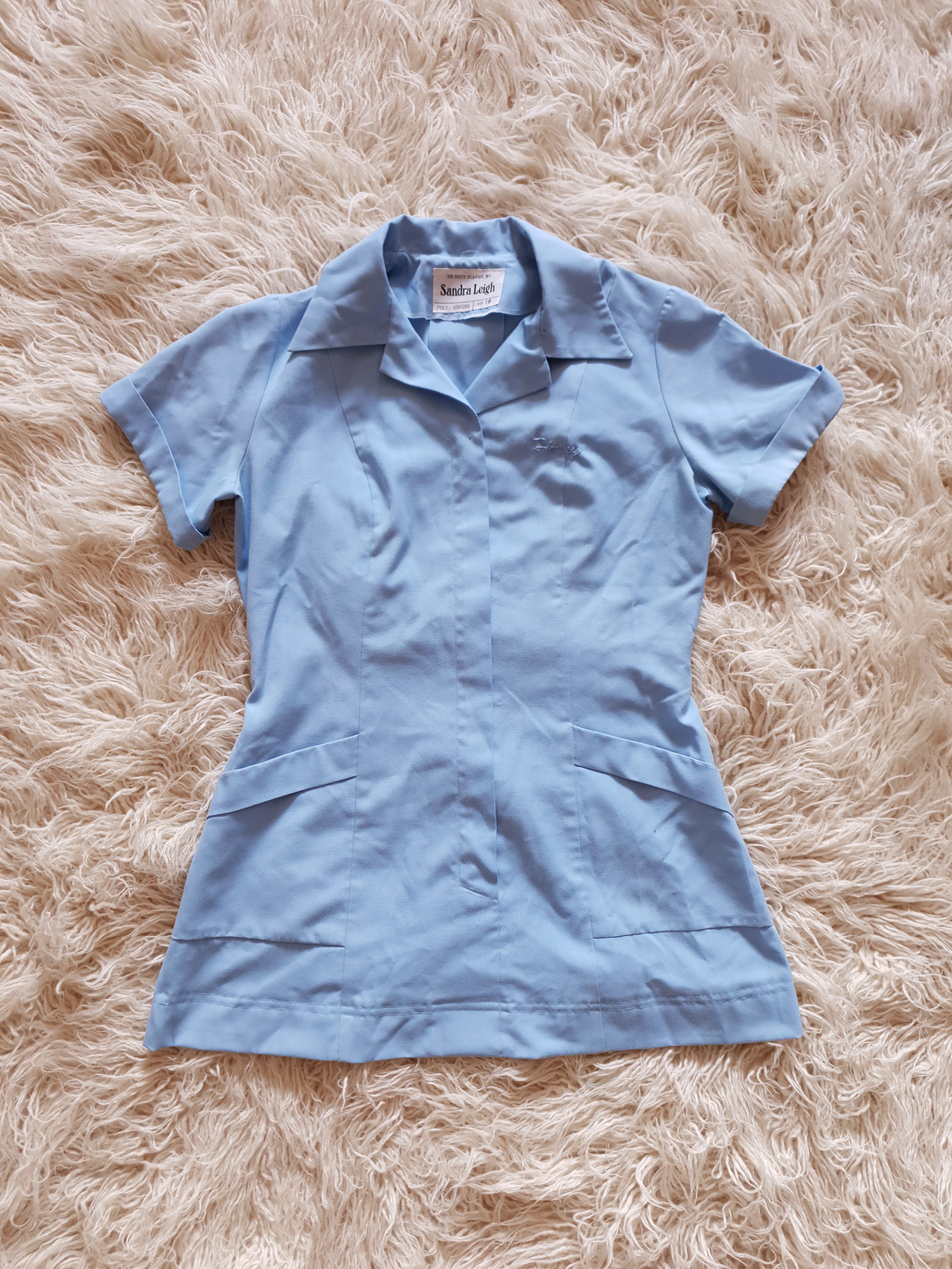 Vintage Baby Blue Mini Diner Dress