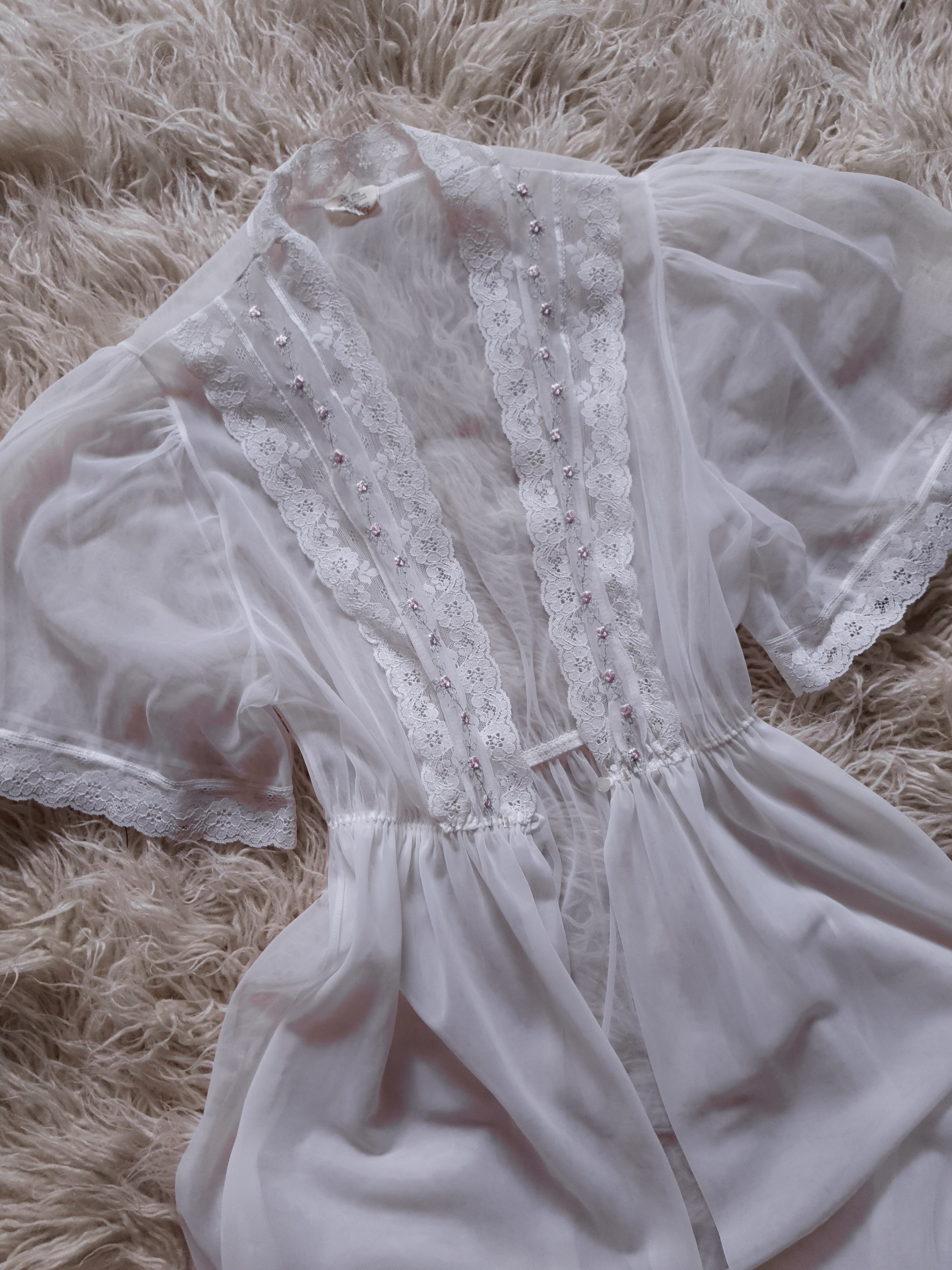 Vintage 1980s Sheer Peignoir