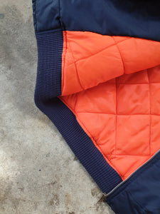 Vintage MA1 Style Navy & Orange Bomber Jacket