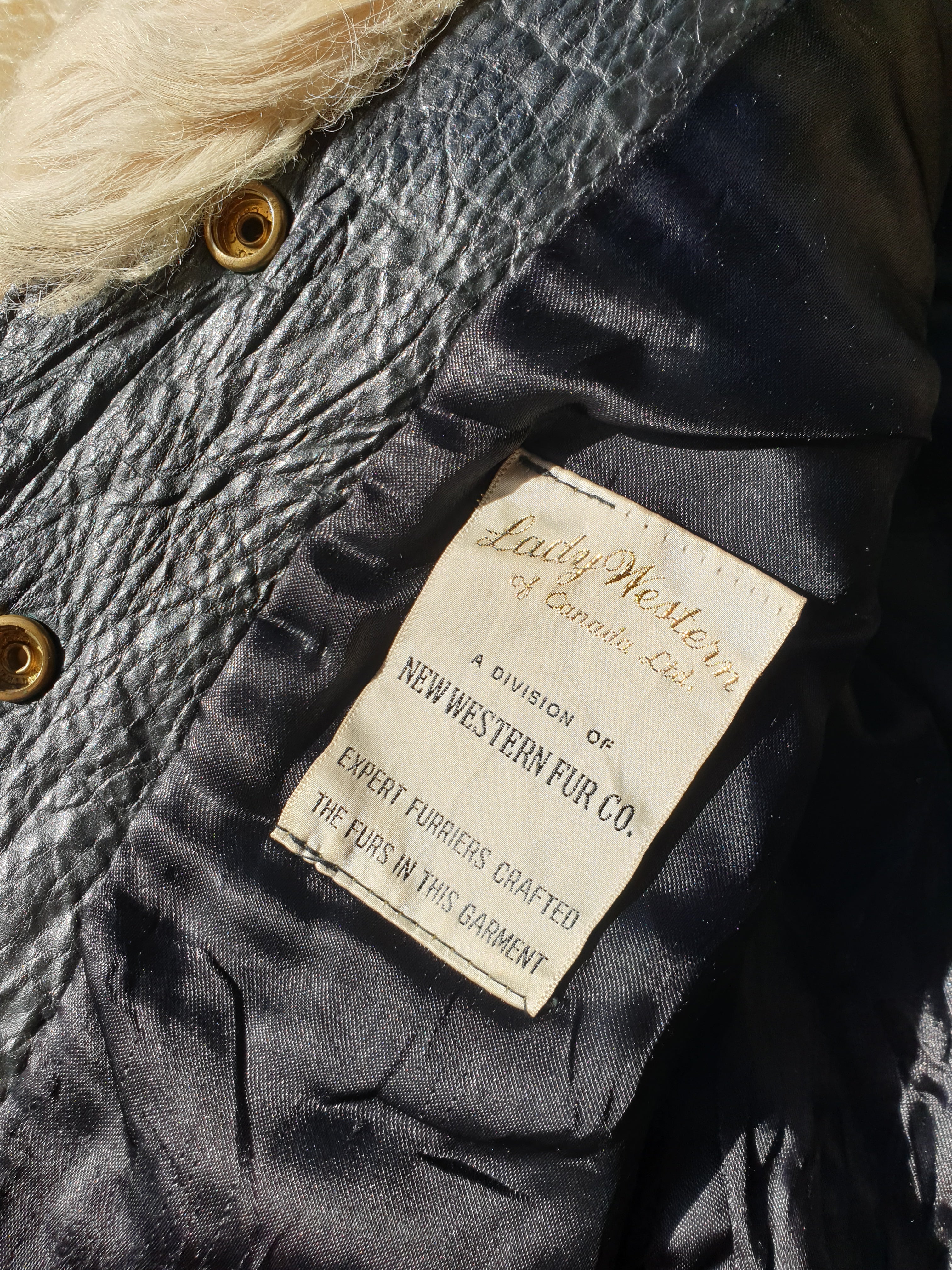 Vintage 1970s Leather & Fur Lady Western Jacket