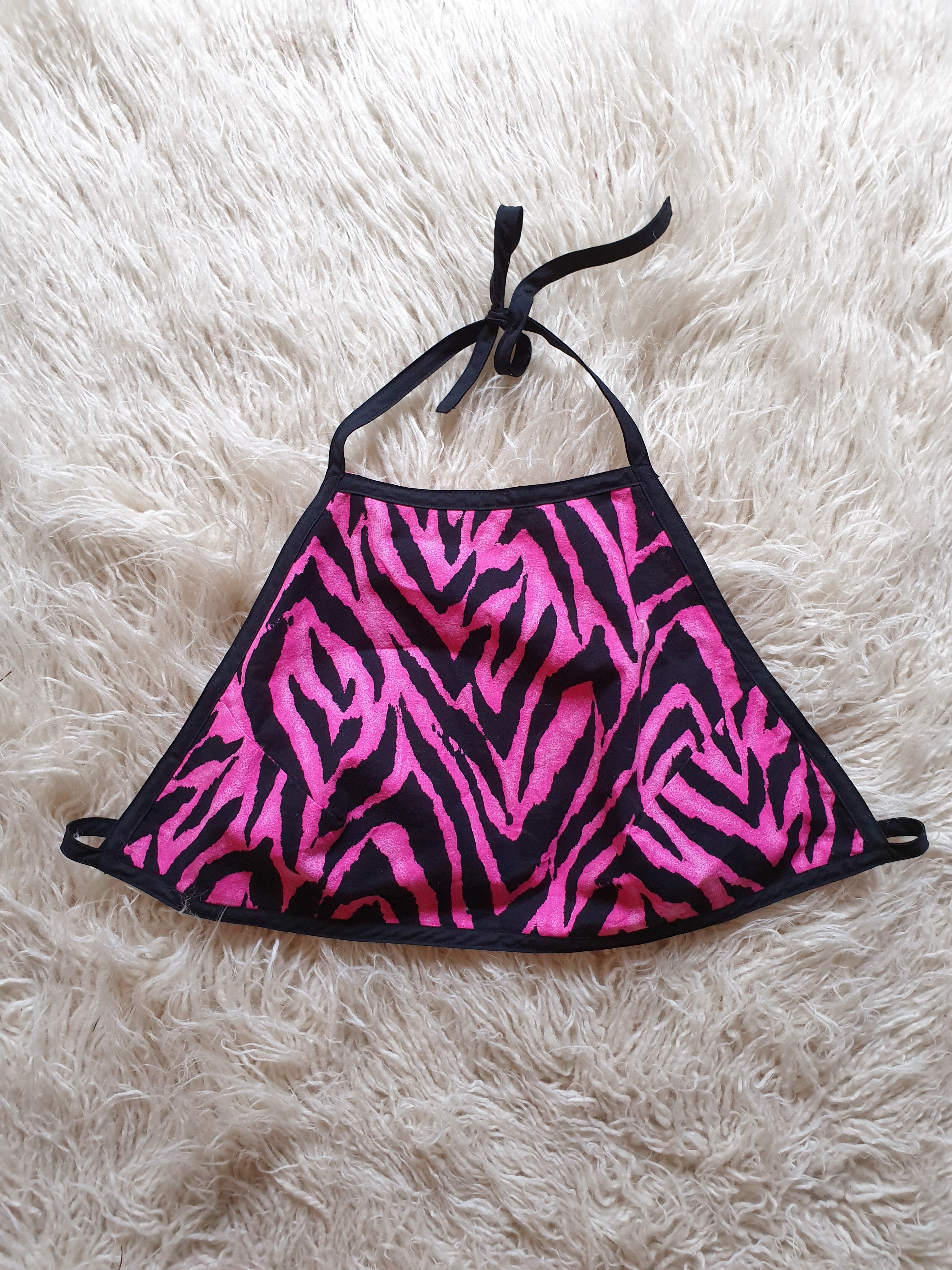 Handmade Hot Pink Animal Print Halter Top