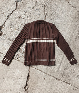 Vintage 1970s/1980s Brown Knit Cardigan