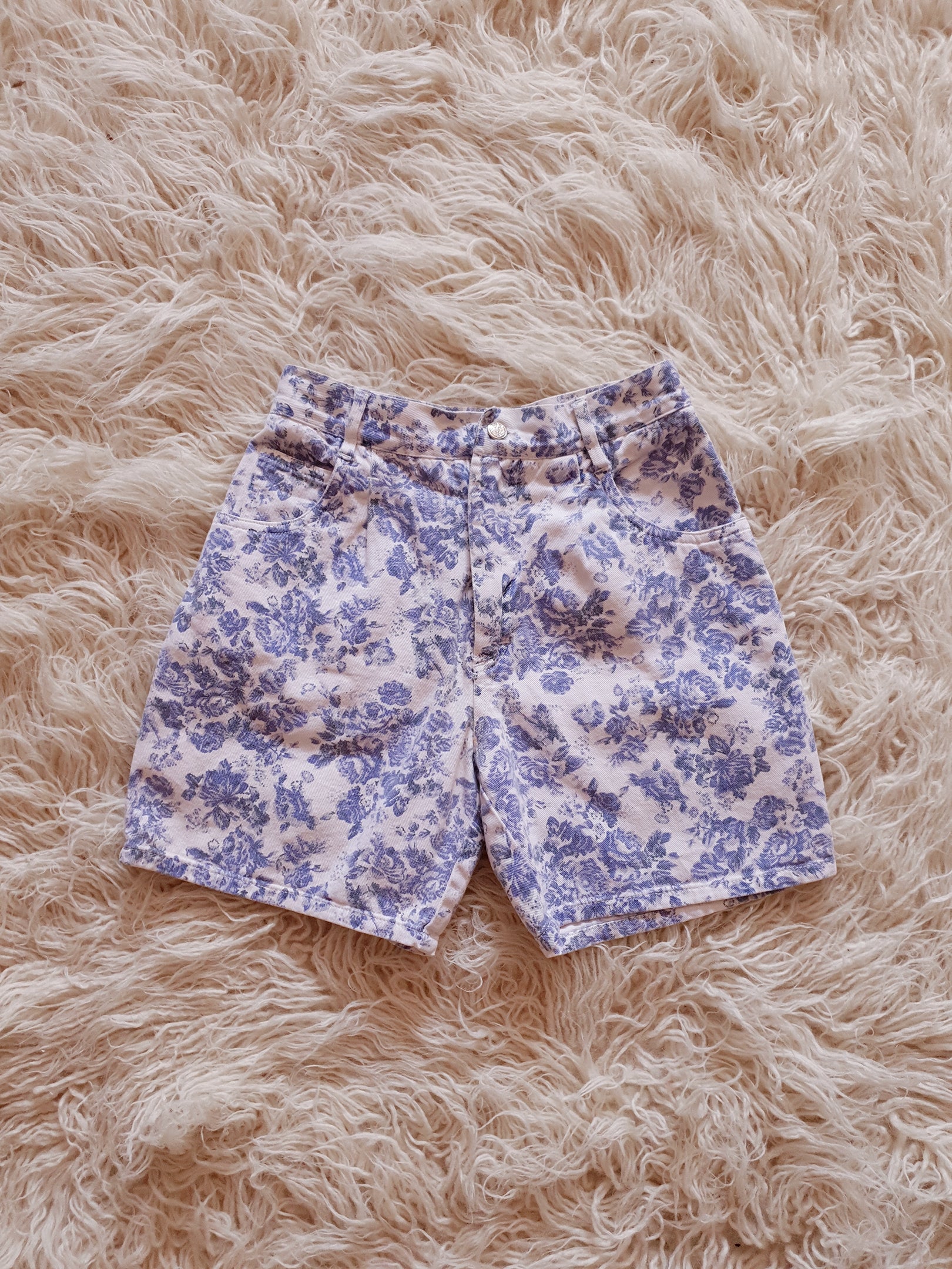 Vintage 1990s Paisley Denim Shorts