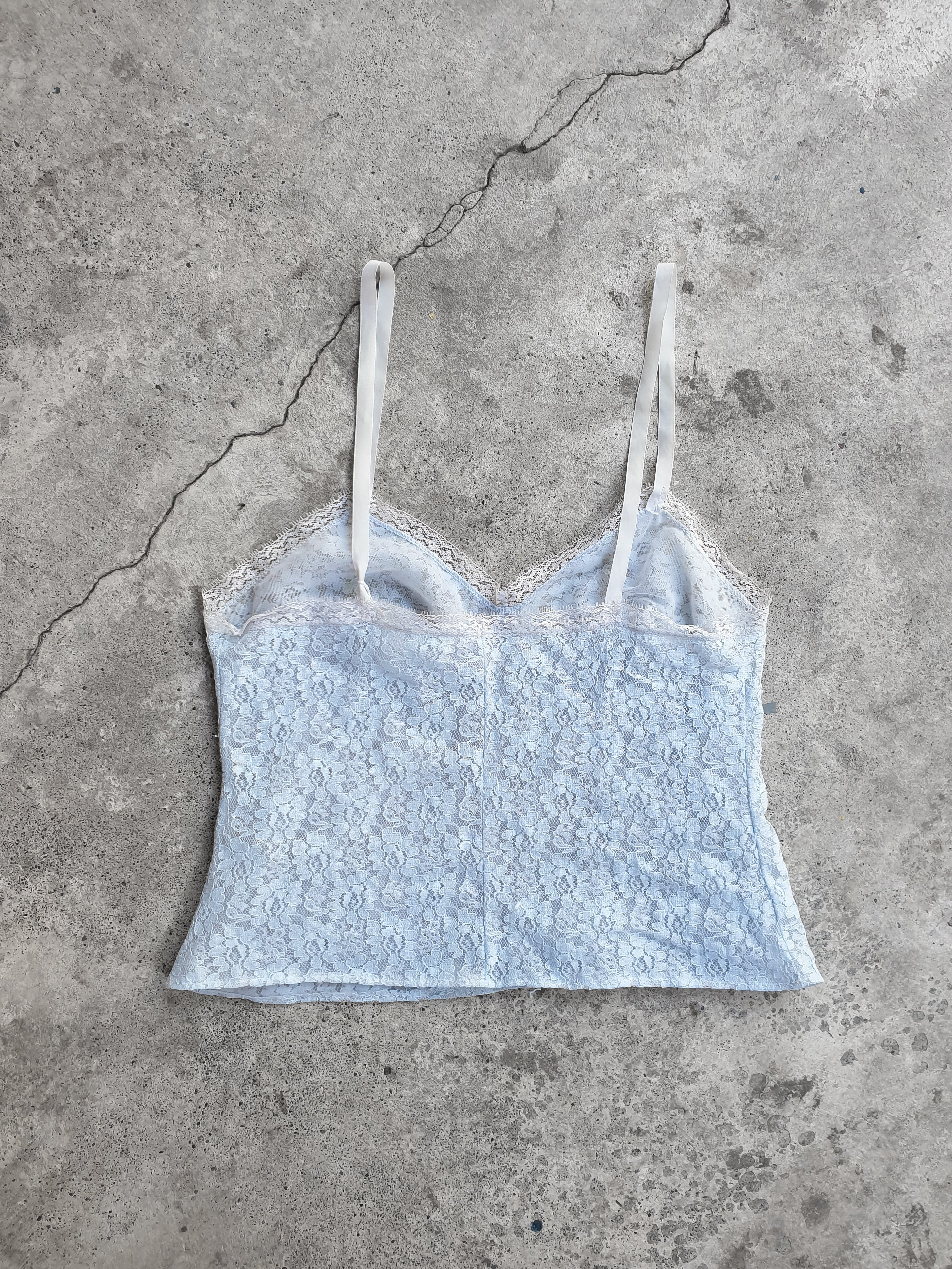 Vintage Blue Lace Cami Singlet