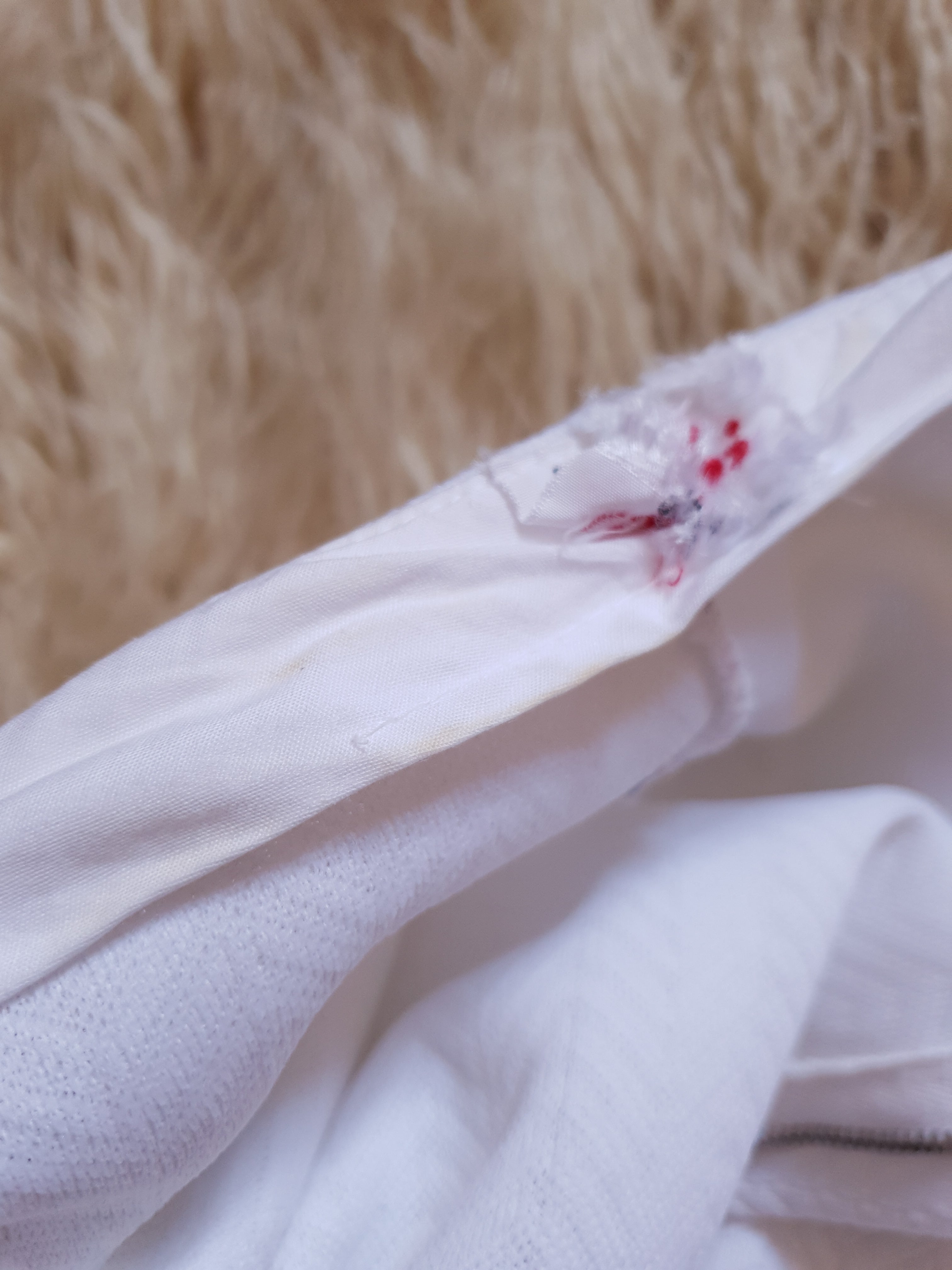 Vintage 1970s/80s White Zig Zag Flares