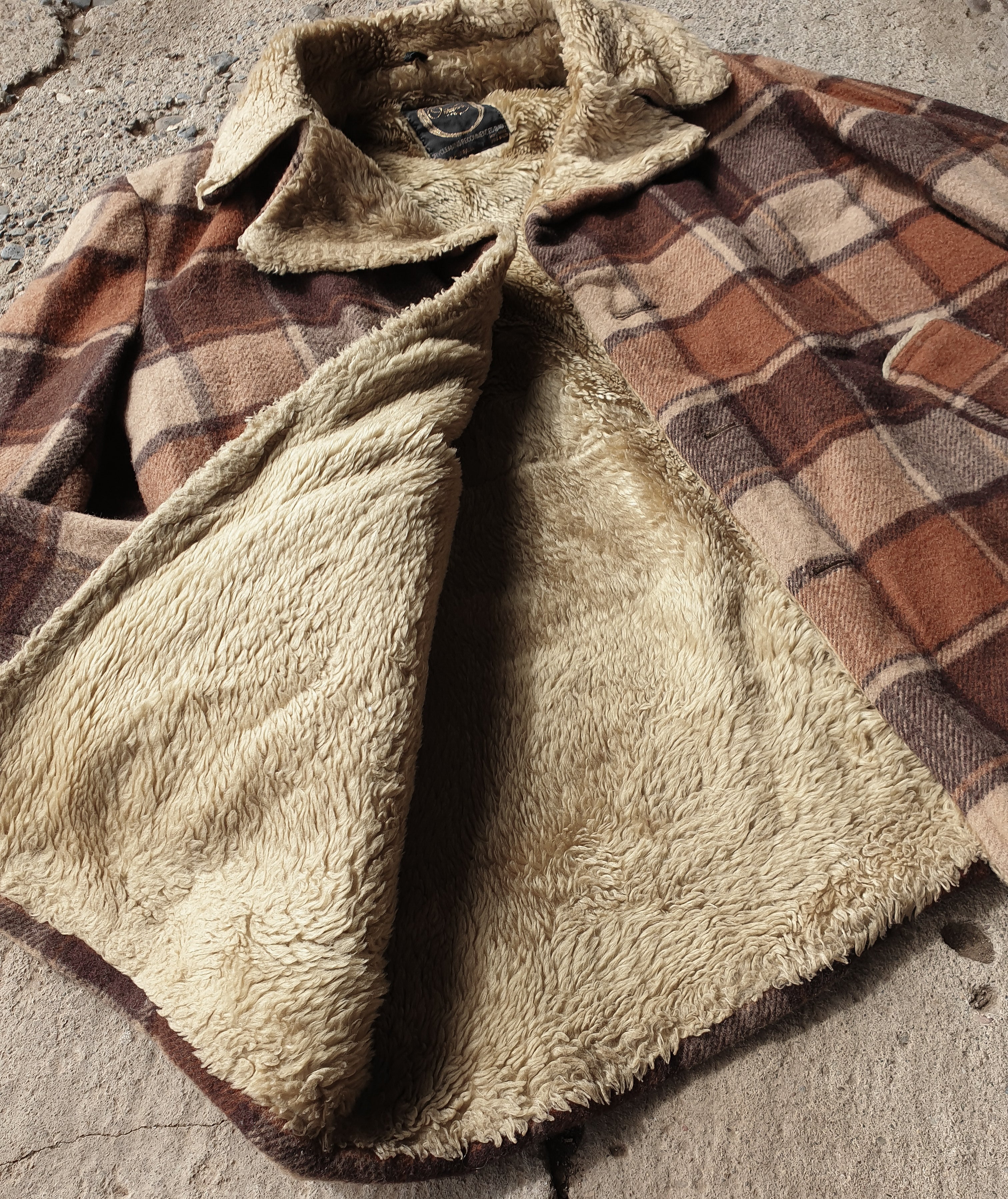 Vintage 1970s Lumberjack Wool Plaid Jacket