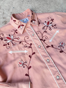 'Panhandle Slim' Western Rockabilly Pearl Snap Diamonte Embroidered Shirt