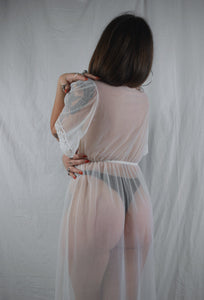 Vintage 1980s Sheer Peignoir