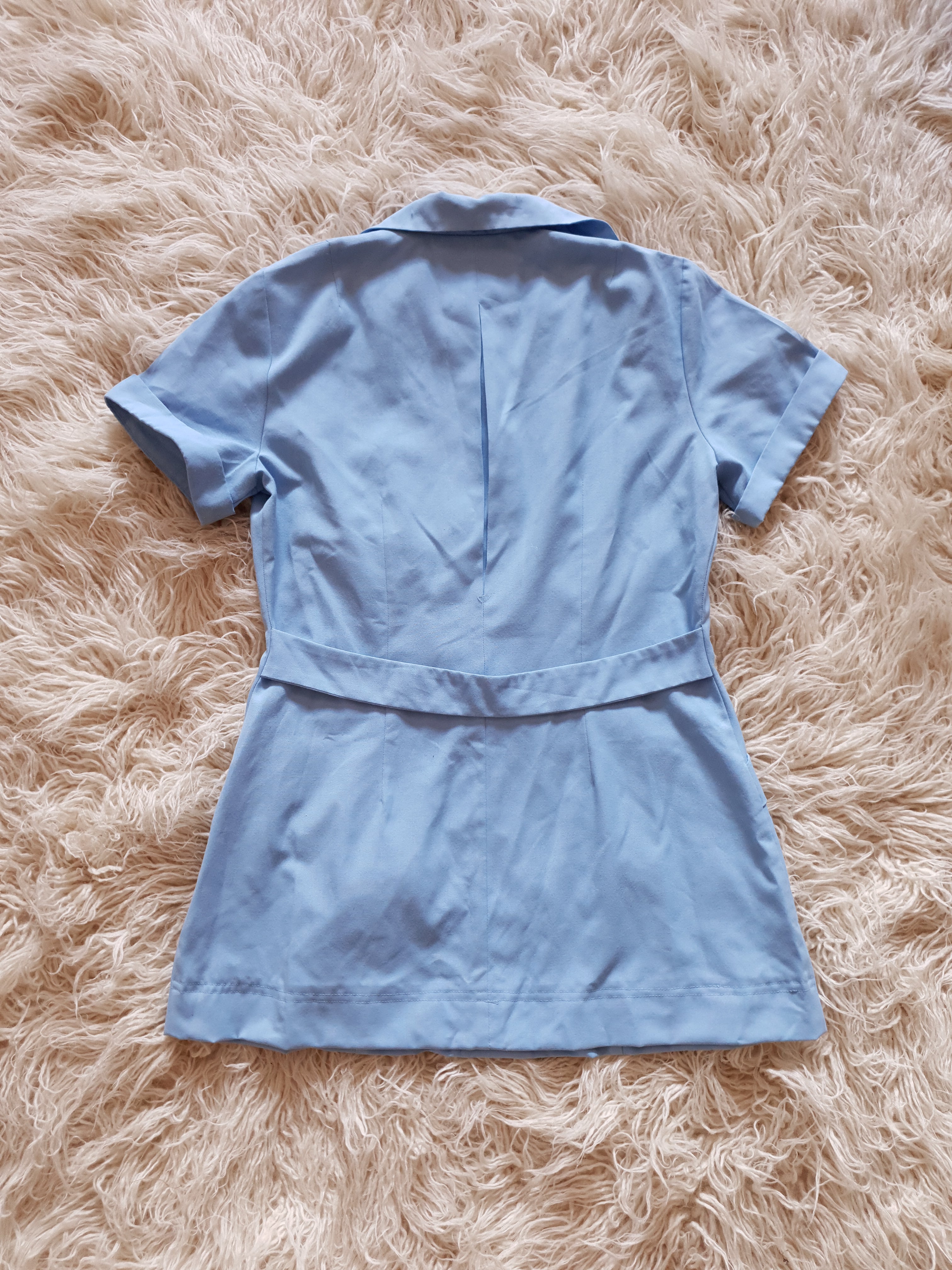 Vintage Baby Blue Mini Diner Dress