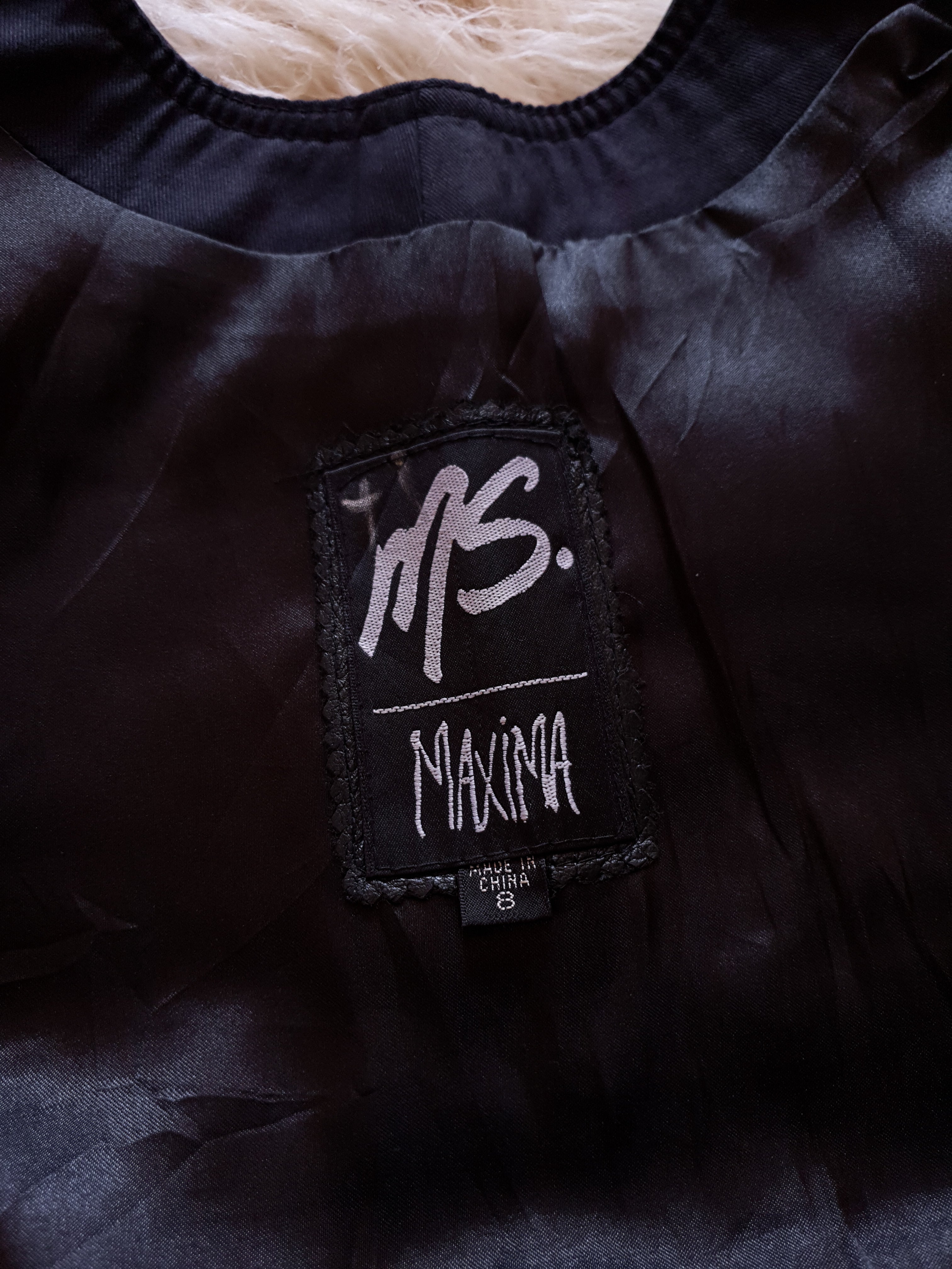 Vintage 1980s Wilsons Leather Ms Maxima Black Mini Dress