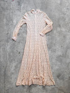 Vintage peach lace maxi